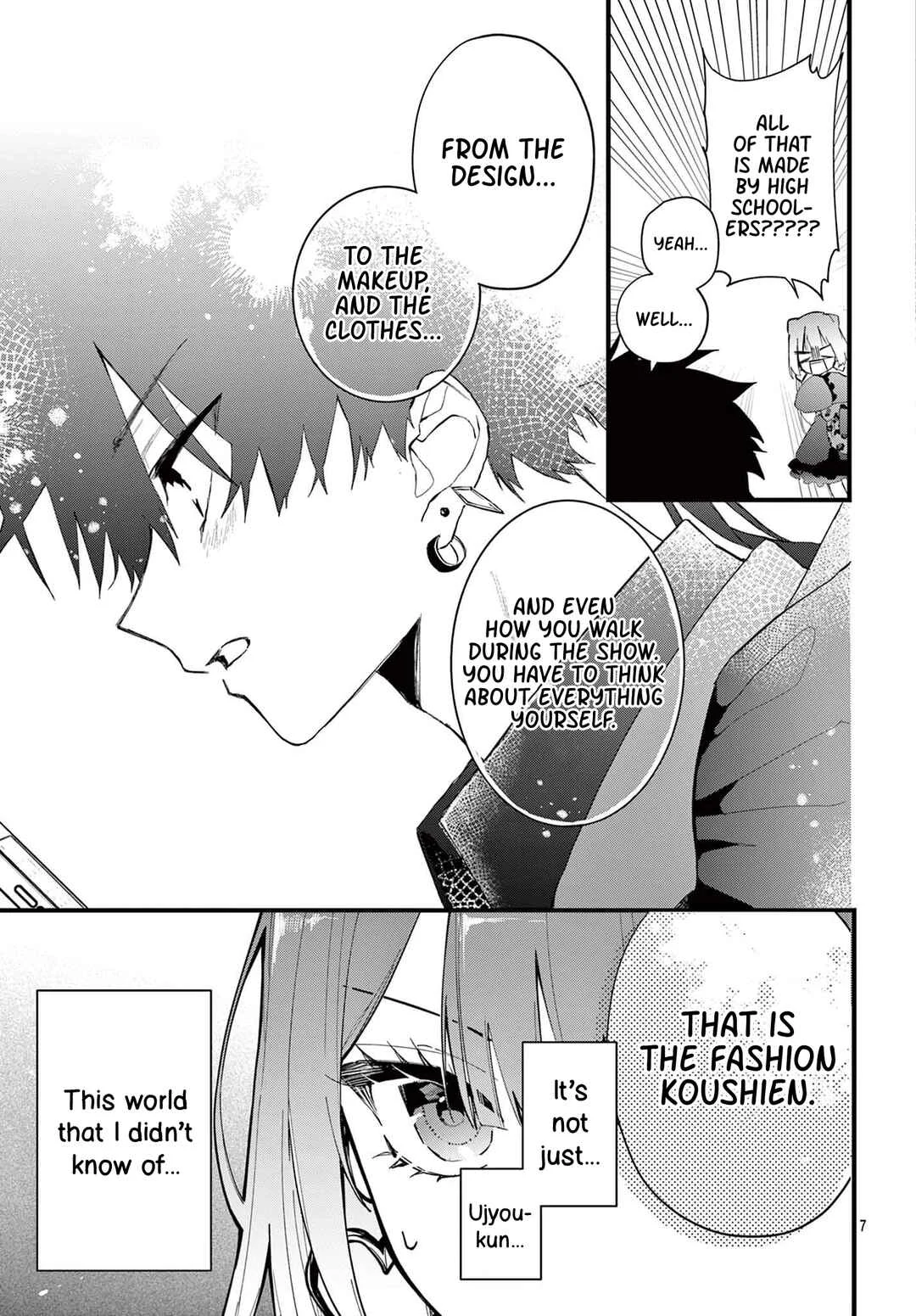 Gyaru to Couture: Ariake Momo wa Fuku wo Tsukutte Yuushou suru Koto ni shita Chapter 2 - Page 7