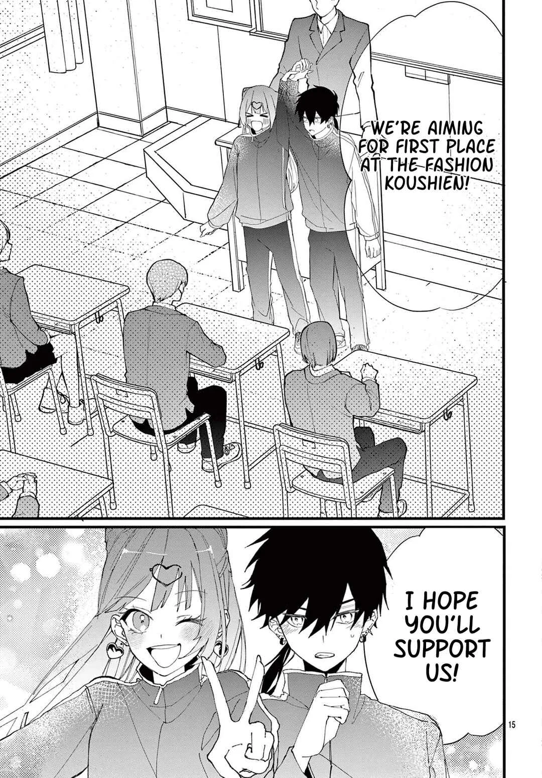 Gyaru to Couture: Ariake Momo wa Fuku wo Tsukutte Yuushou suru Koto ni shita Chapter 2 - Page 15