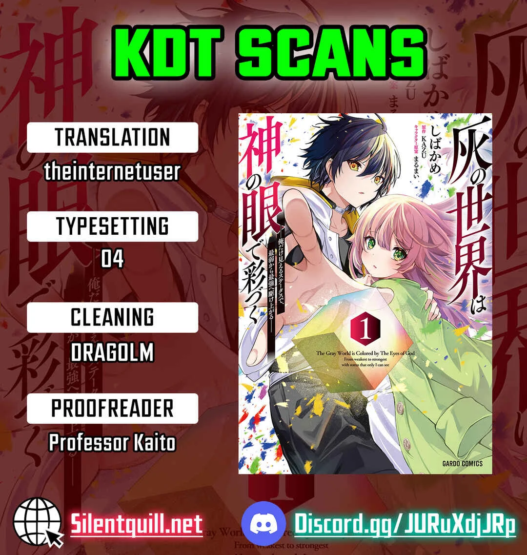 Hai no Sekai wa Kami no Me de Irozuku ~Ore dake Mieru Status de, Saijaku kara Saikyou e Kageagaru~ Chapter 3 - Page 1