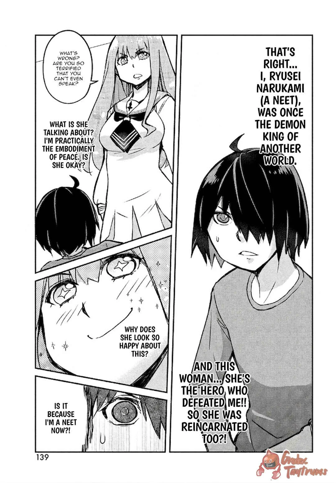 Hanaori-san wa Tensei Shite mo Kenka ga Shitai Chapter 1: The Hero and Demon king - Page 4