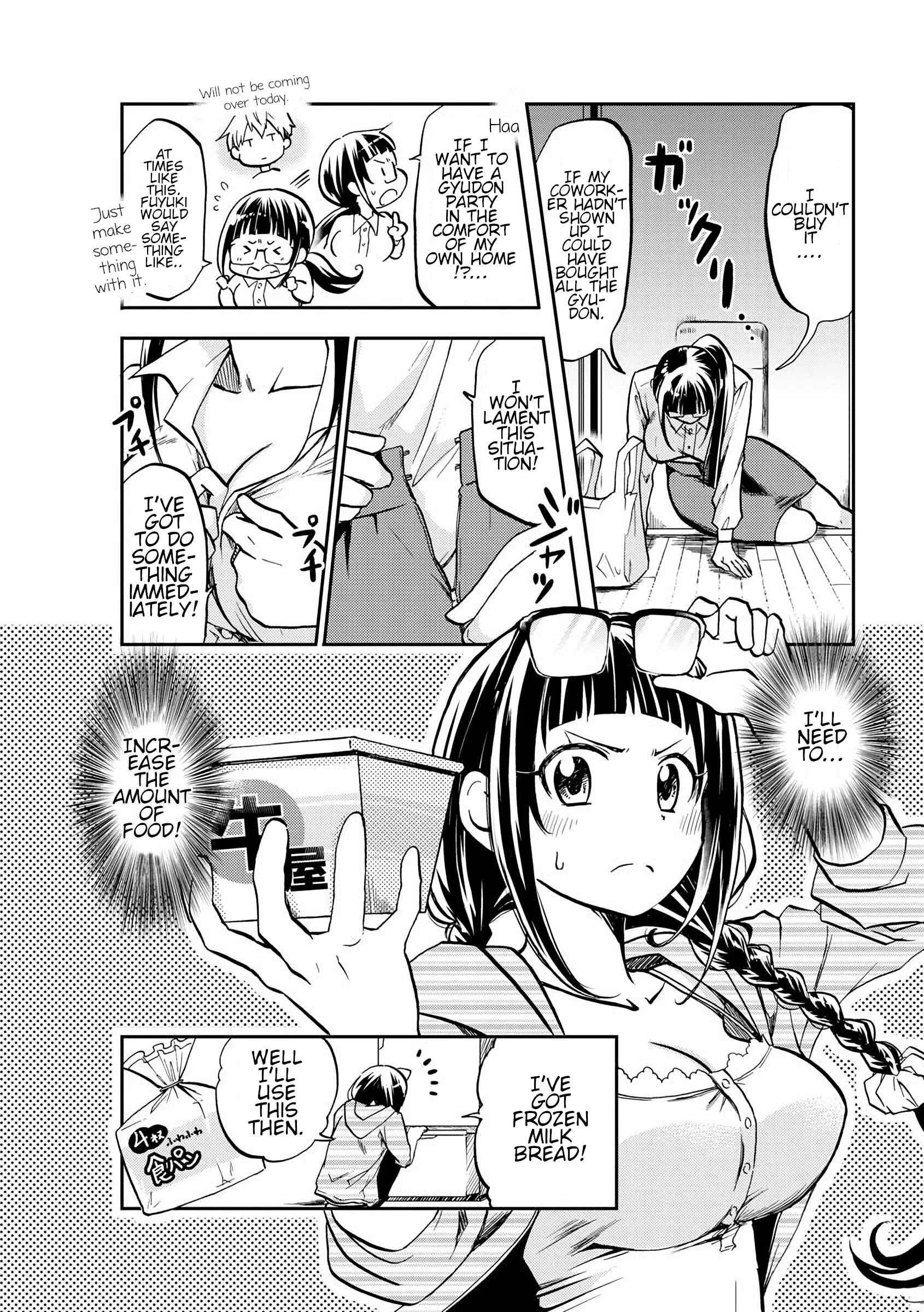 Harukawa-san wa Kyou mo Ueteiru Chapter 2: Super Sized Gyuudon. - Page 4