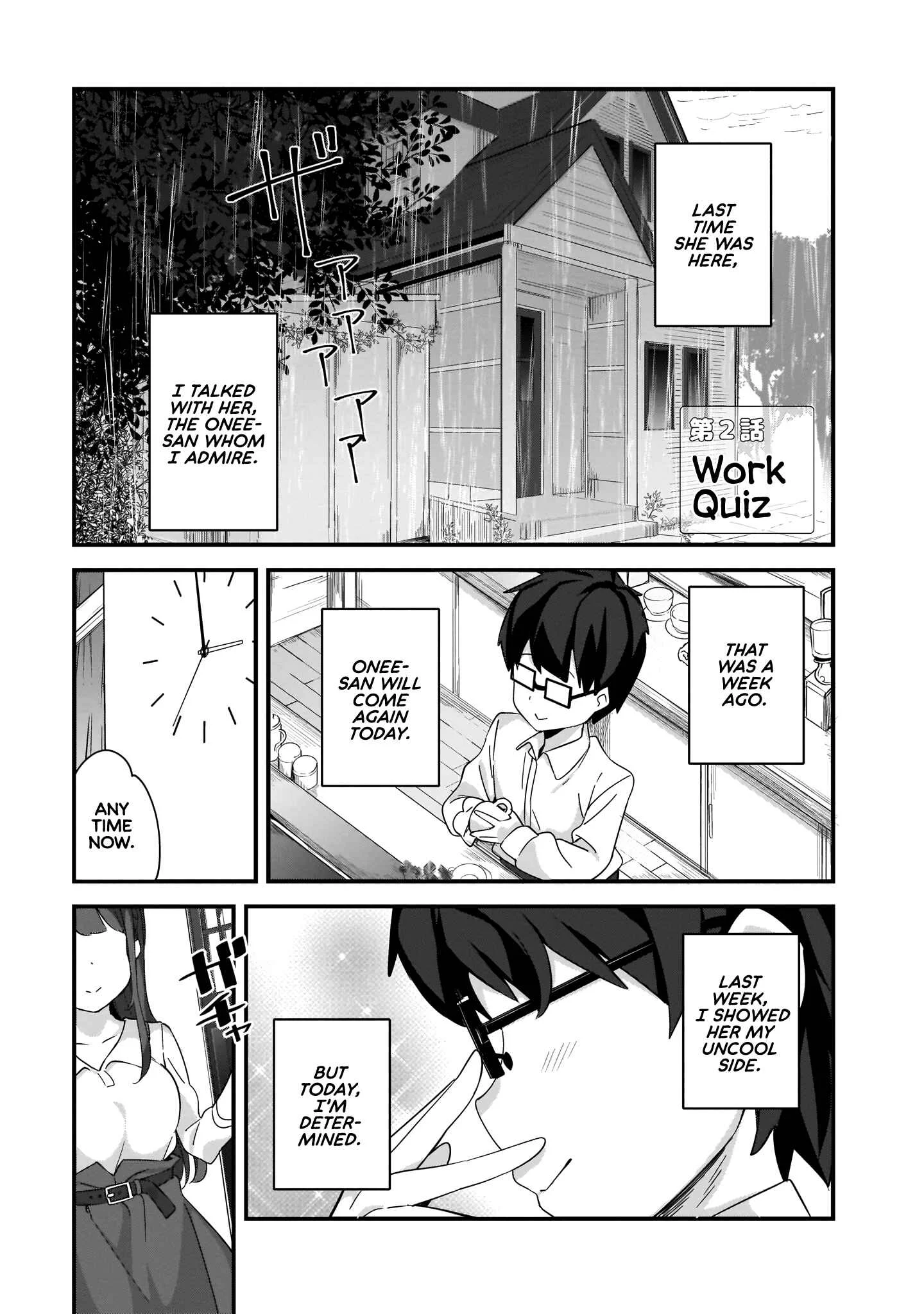Hayasegawa-kun to Megami na Onee-san Chapter 2: Work Quiz - Page 1