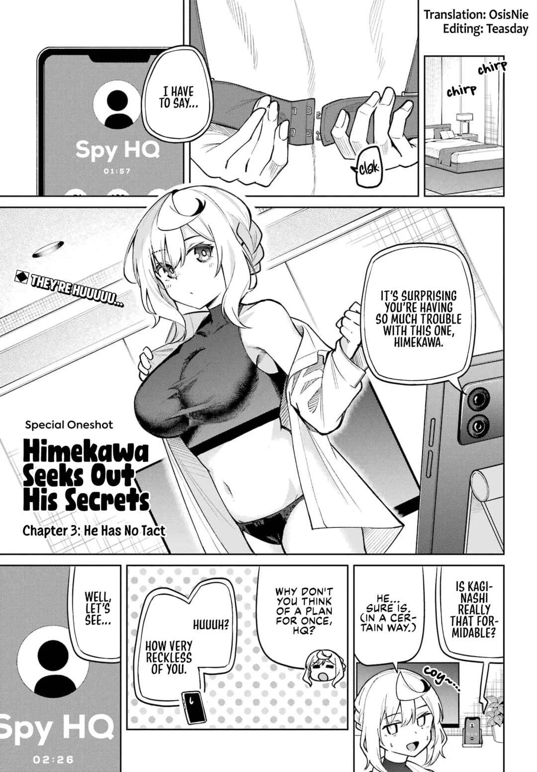 Himekawa-san Seeks Out His Secrets Chapter 3: He Has No Tact - Page 1