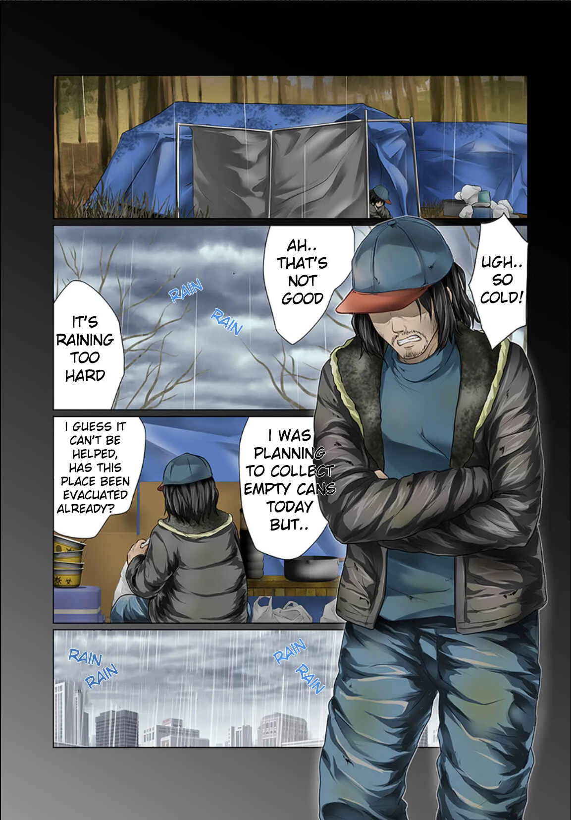 Homeless Tensei: Isekai de Jiyuusugiru Jikyuujisoku Seikatsu Chapter 1: Homeless and Mage Elf - Page 1