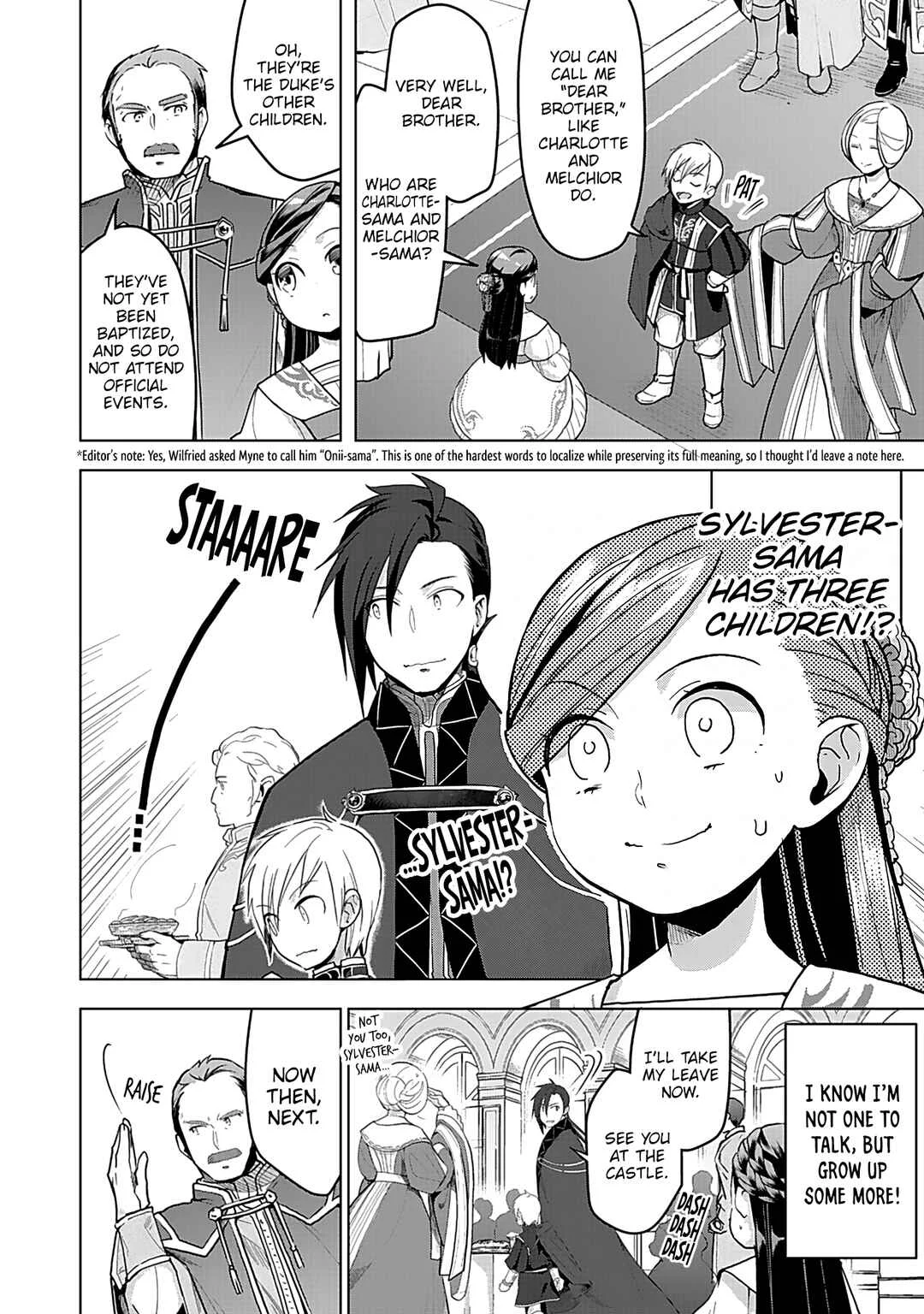 Honzuki no Gekokujou: Shisho ni Naru tame ni wa Shudan o Erandeiraremasen—Dai-3 Bu: Ryouchi ni Hon o Hirogeyou! Chapter 3: The Duke's Adopted Daughter and her Guardian Knights - Page 5