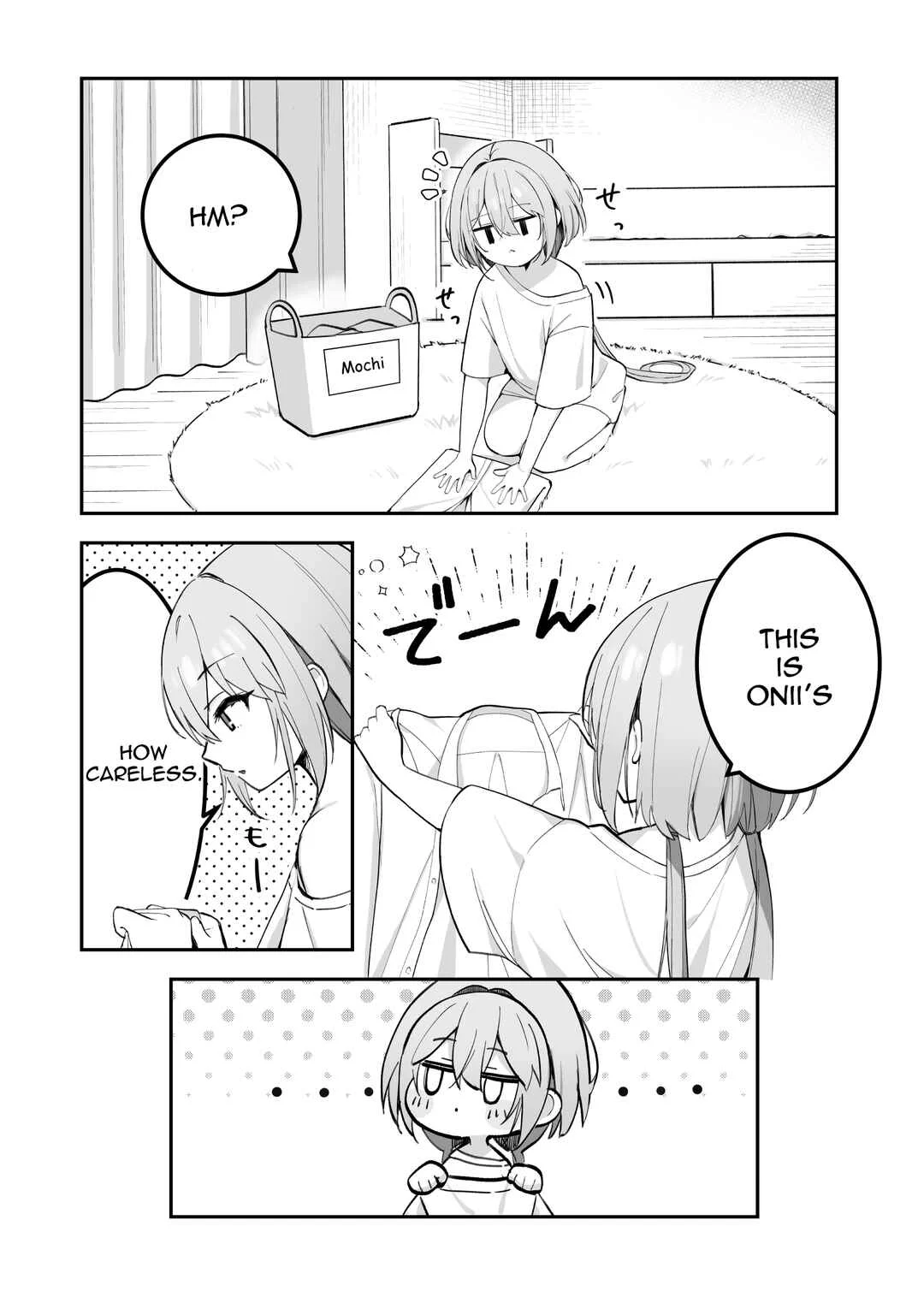 Hoppe ga Mochimochi na Imouto-chan Chapter 3: A little sister who is curious about her brother's shirt - Page 1