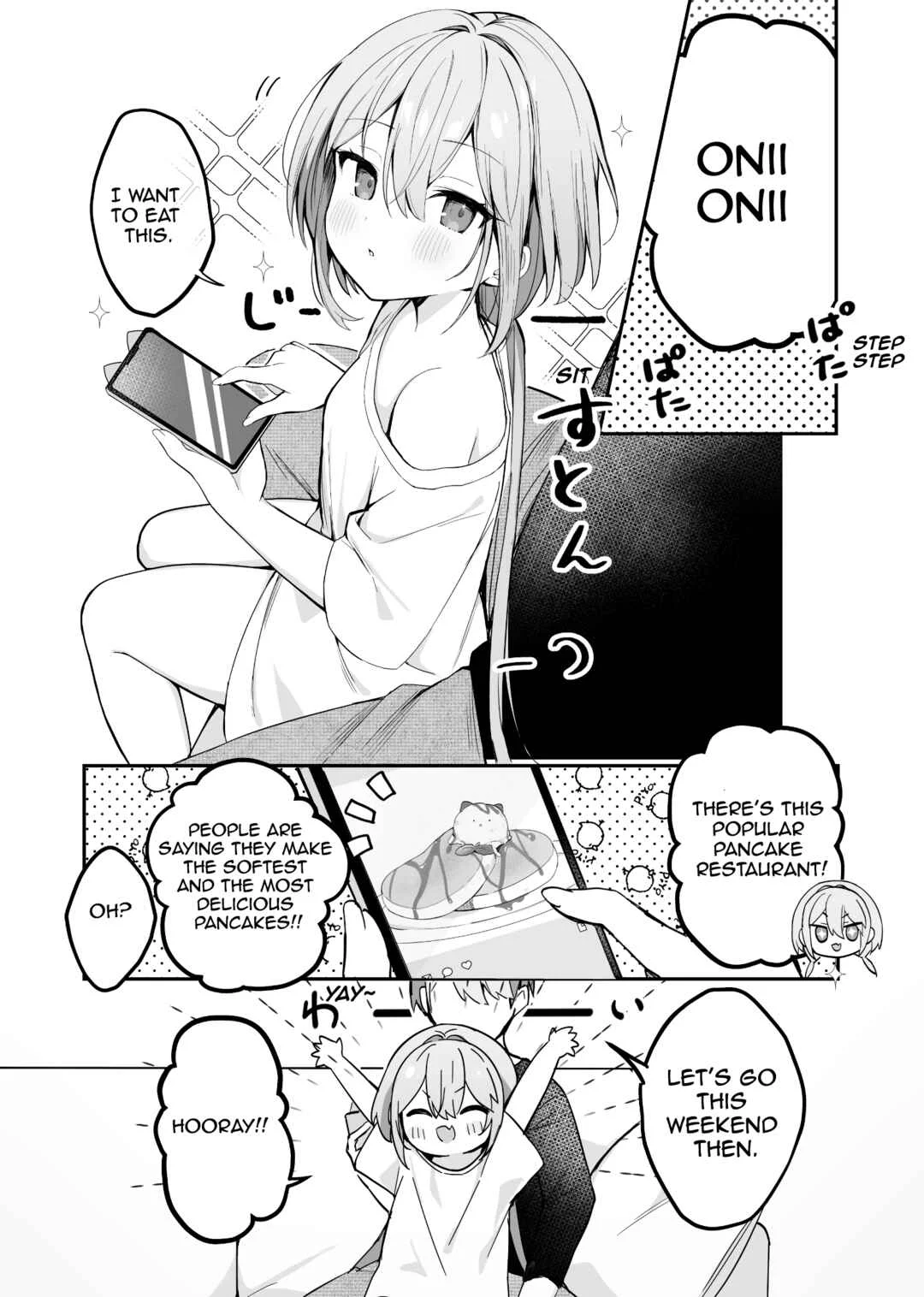 Hoppe ga Mochimochi na Imouto-chan Chapter 4: A little sister who wants to go to a restaurant - Page 1