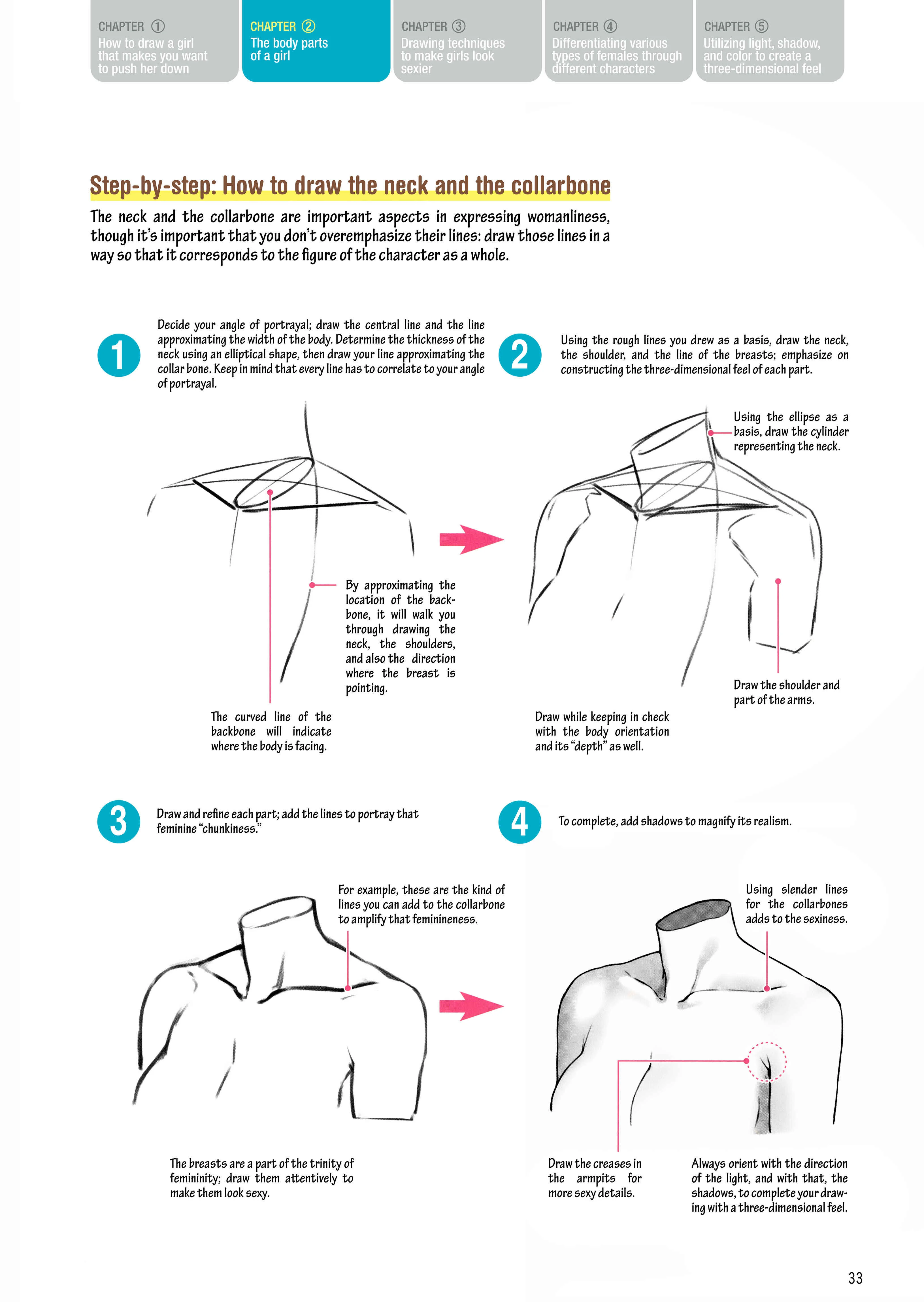 How to Draw a (Slightly) Sexy Girl Chapter 2: The Body Parts of A Girl. - Page 7