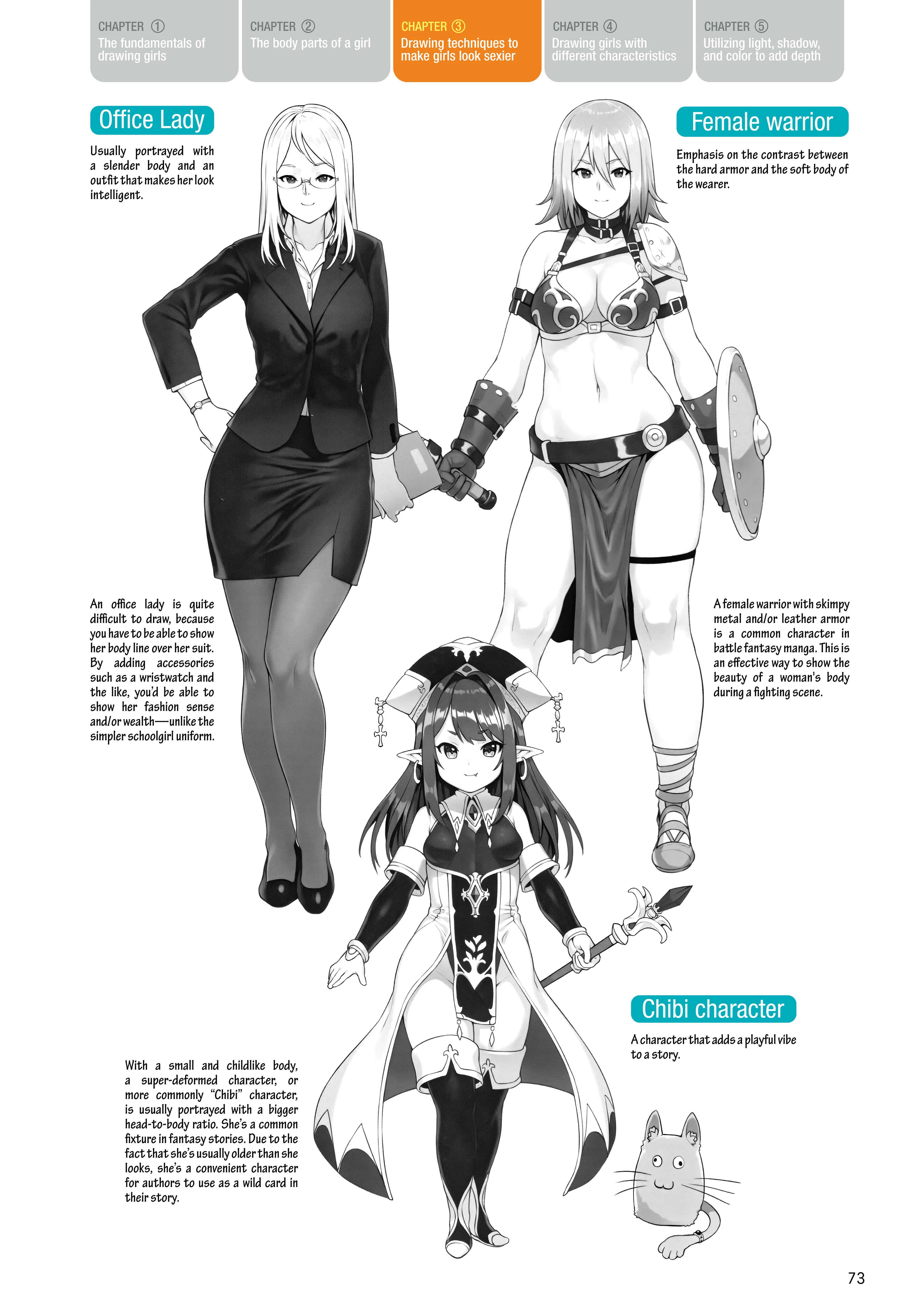 How to Draw a (Slightly) Sexy Girl Chapter 3: Drawing techniques to make girls look sexier - Page 3