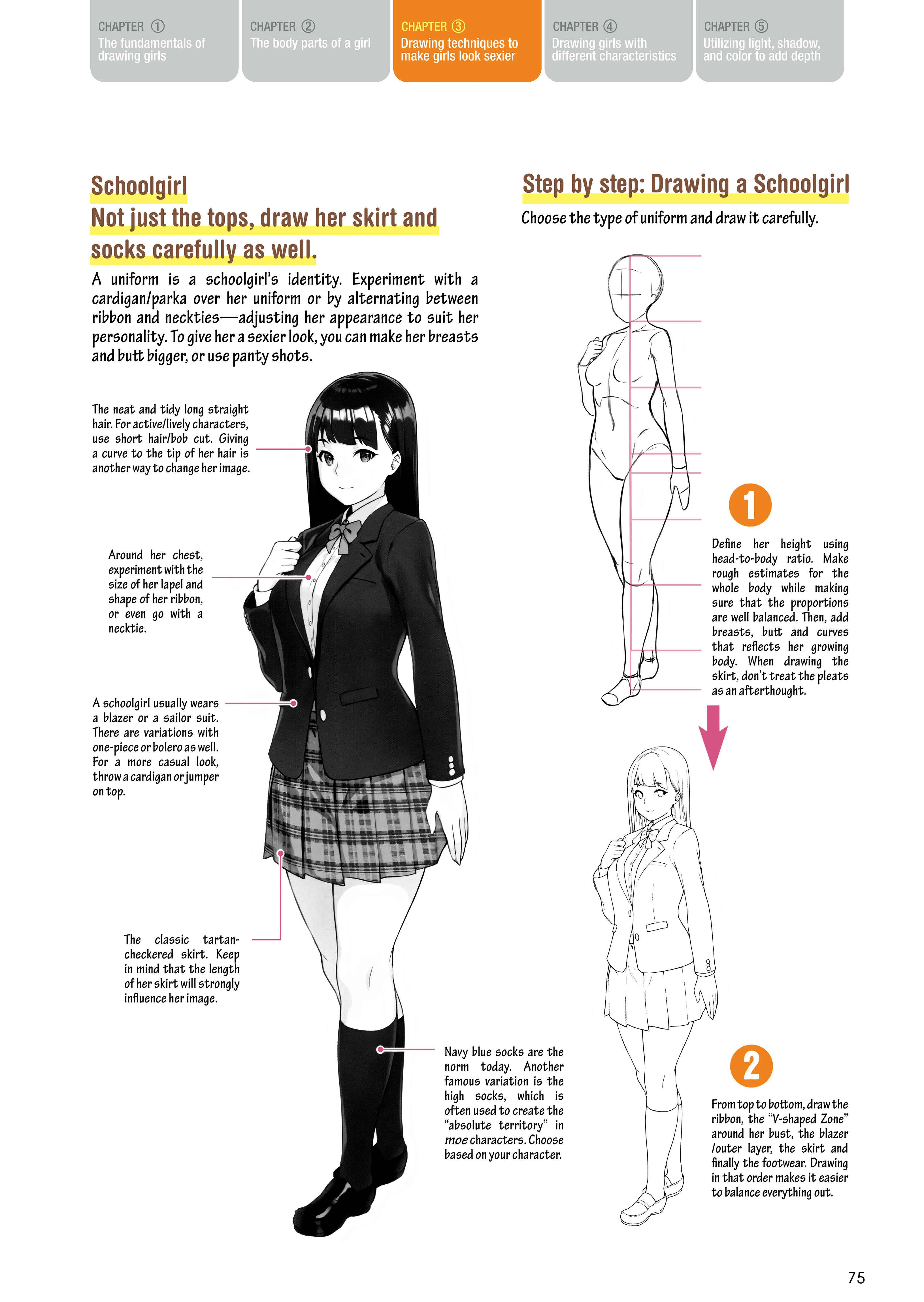 How to Draw a (Slightly) Sexy Girl Chapter 3: Drawing techniques to make girls look sexier - Page 5