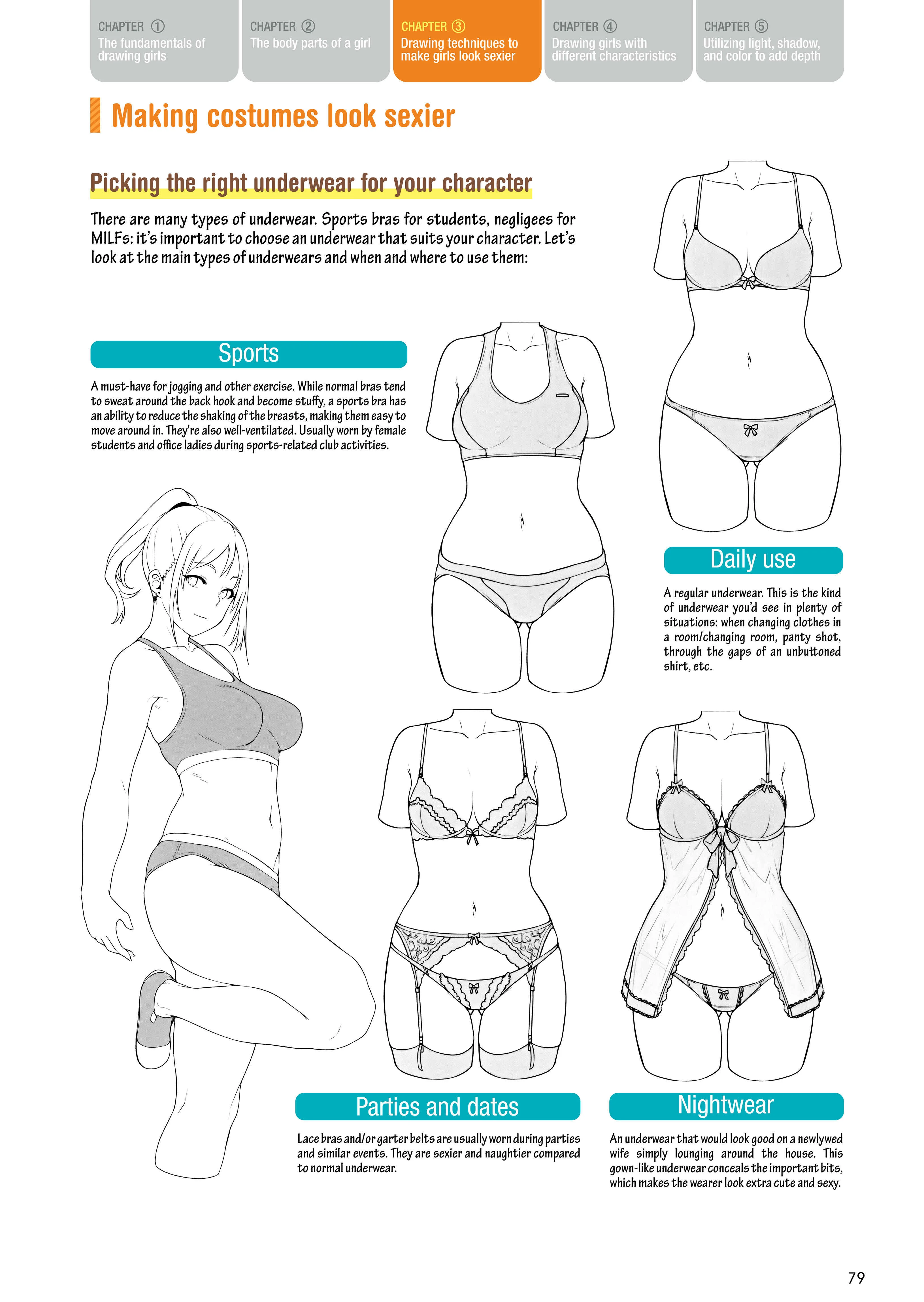 How to Draw a (Slightly) Sexy Girl Chapter 3: Drawing techniques to make girls look sexier - Page 9