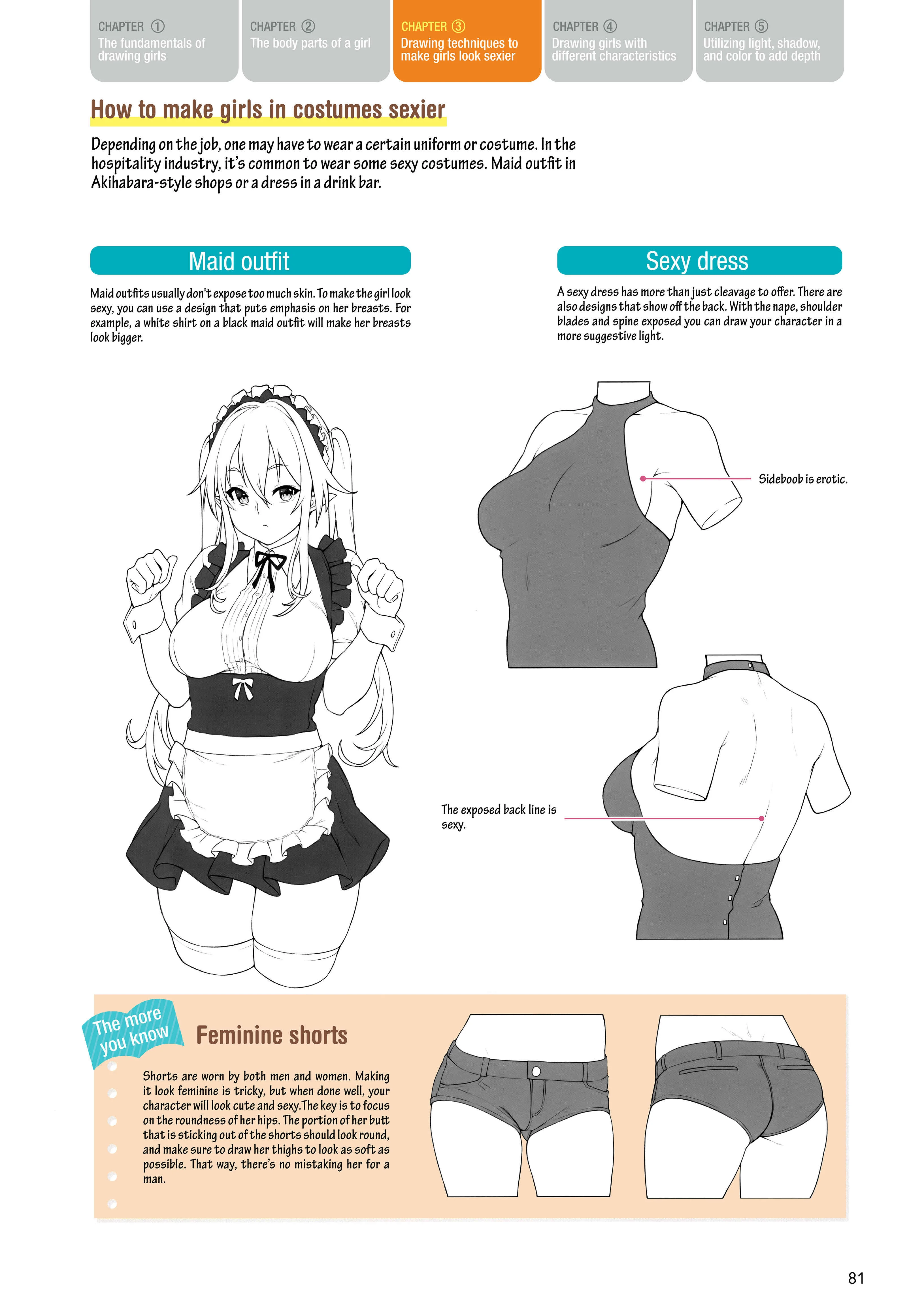 How to Draw a (Slightly) Sexy Girl Chapter 3: Drawing techniques to make girls look sexier - Page 11