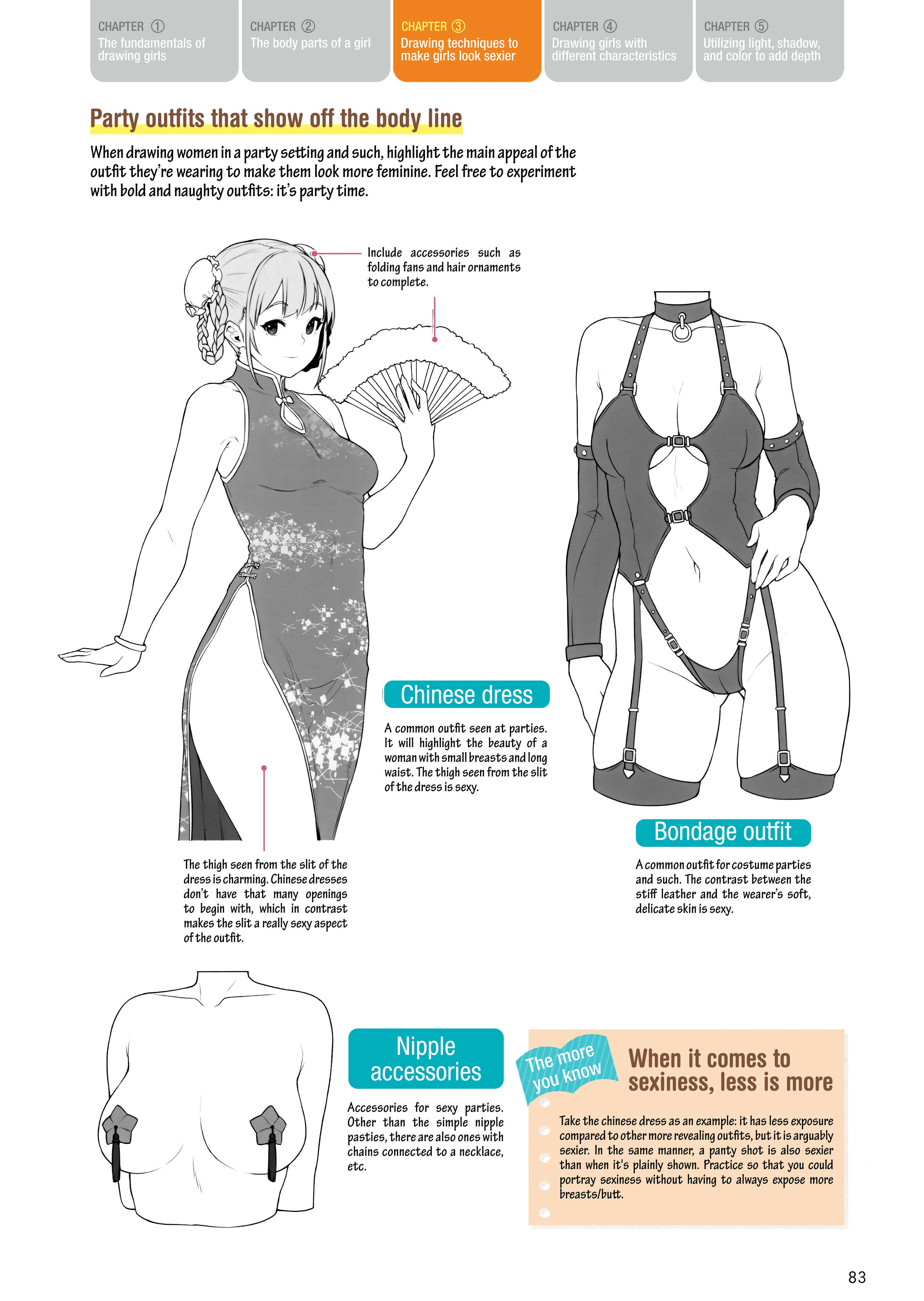 How to Draw a (Slightly) Sexy Girl Chapter 3: Drawing techniques to make girls look sexier - Page 13
