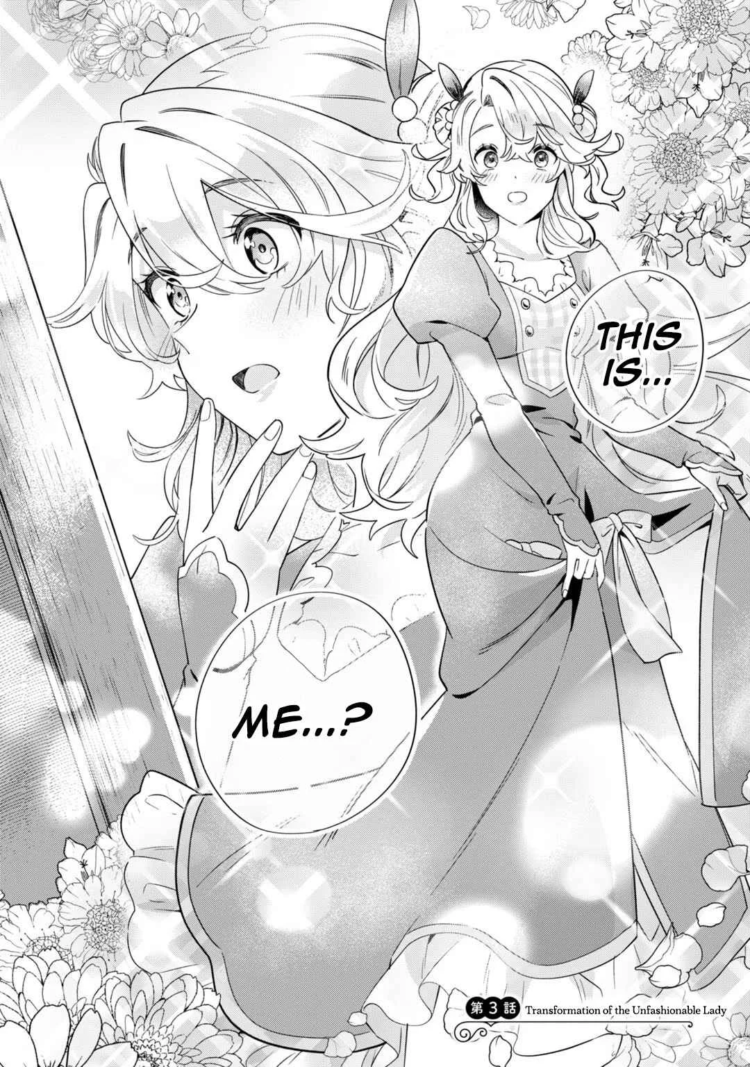 Imokusa Reijou desu ga Akuyaku Reisoku wo Tasuketara Kiniiraremashita Chapter 3: Transformation of the Unfashionable Lady - Page 1