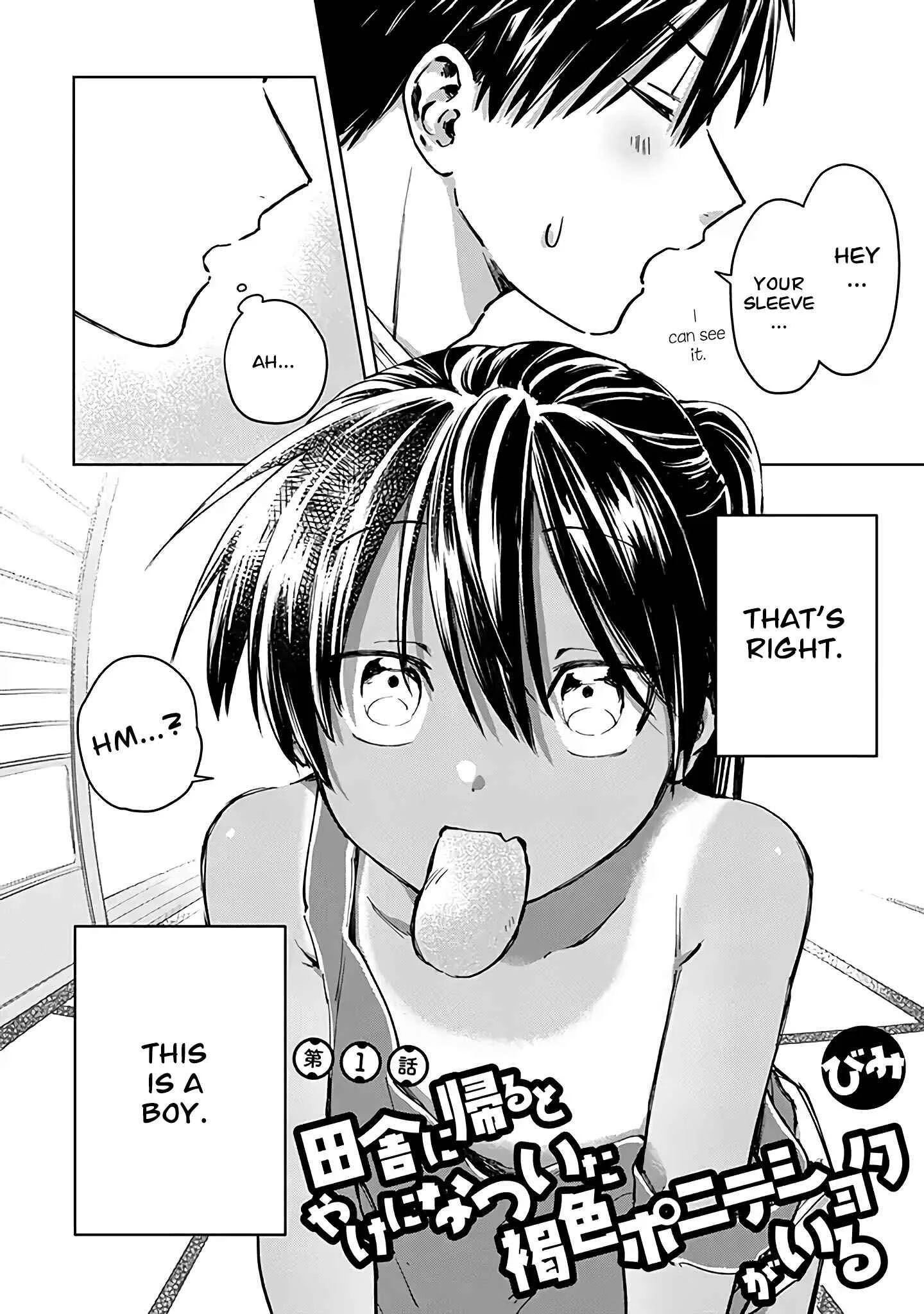 Inaka ni Kaeru to Yakeni Natsuita Kasshoku Ponytail Shota ga Iru Chapter 1 - Page 2