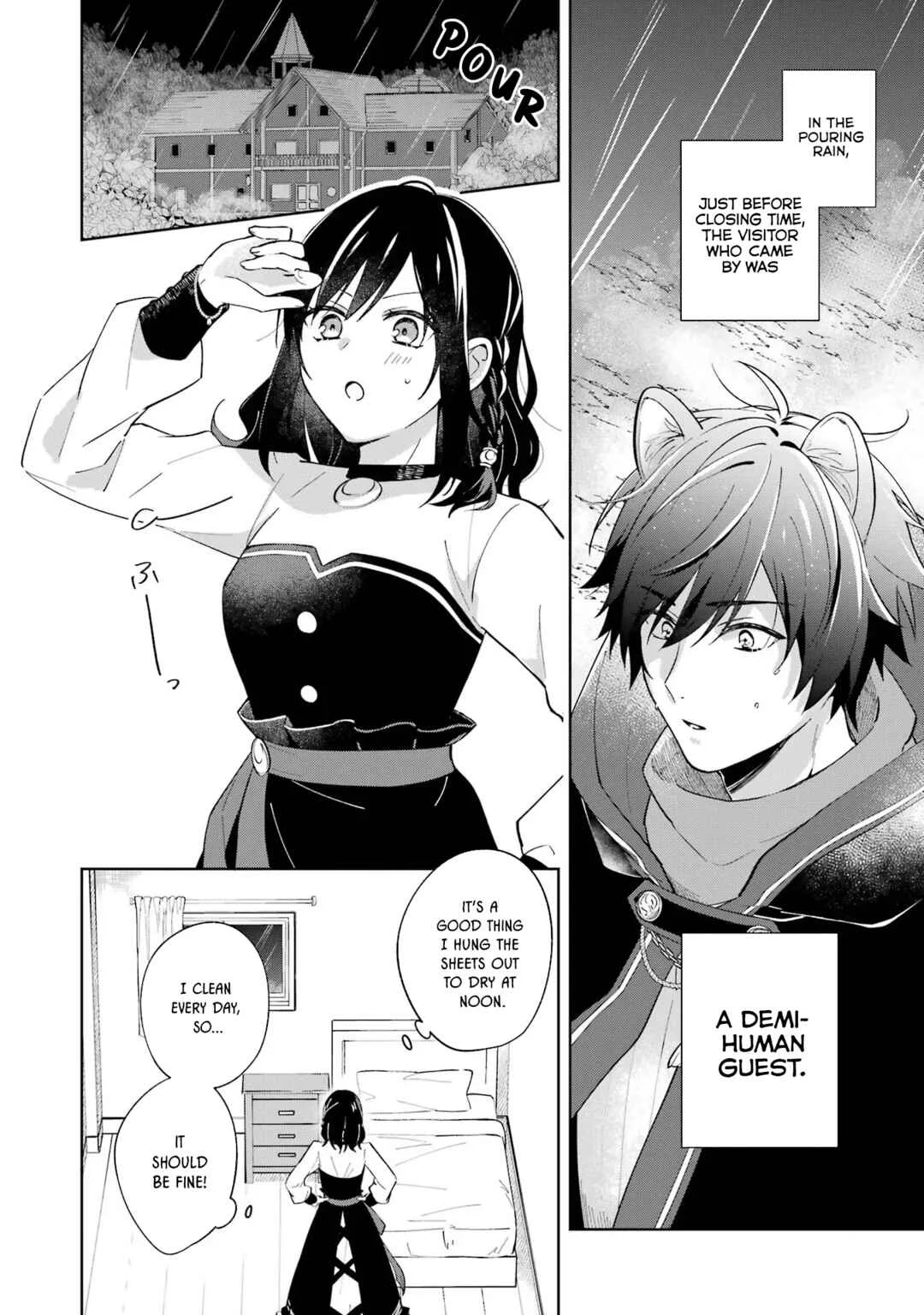 Isekai de Pension Hajimemashita. Sekai de Yuiitsu no Kuro Majo desu ga, Kono Chikara wa Okyaku-sama no Tame ni Tsukaimasu Chapter 2 - Page 1
