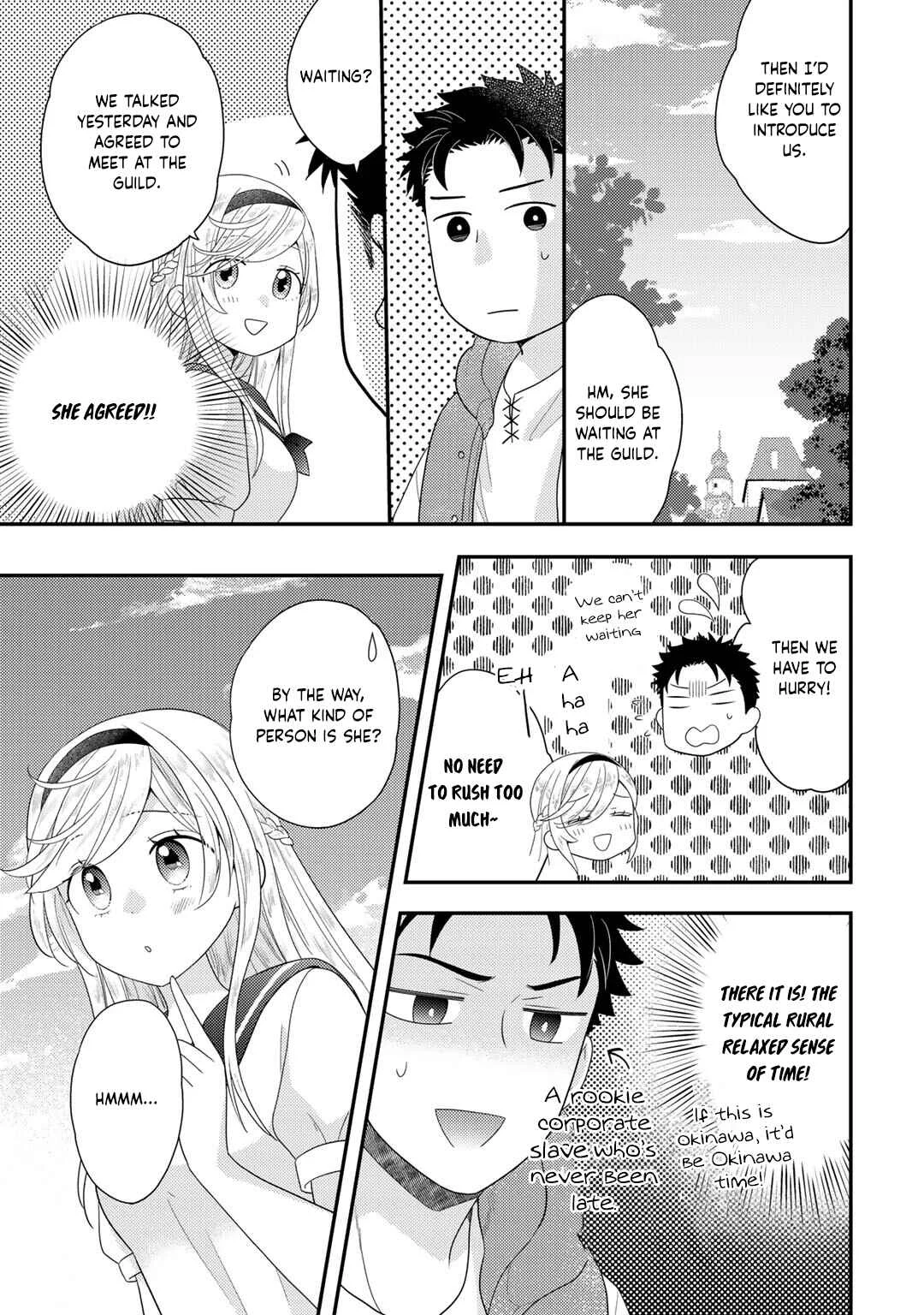 Isekai ni Kita Mitai dakedo Dou Sureba Yoi no Darou ~Shachiku SE no My Pace Boukenki~ Chapter 10 - Page 16