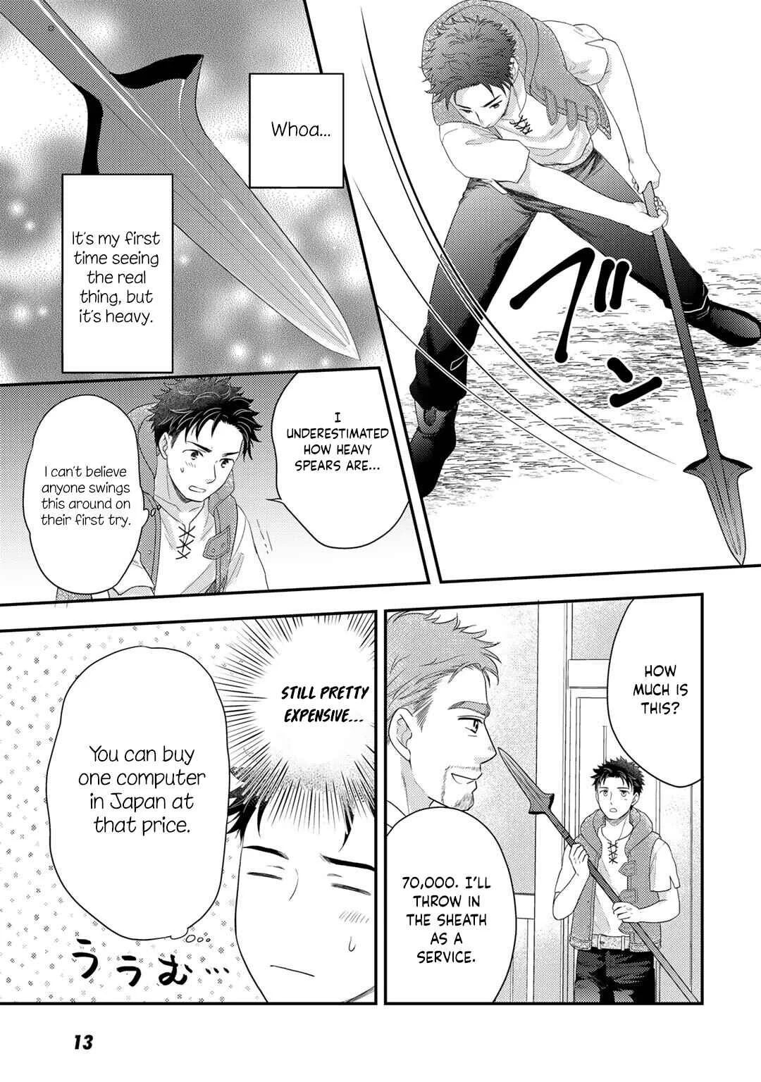 Isekai ni Kita Mitai dakedo Dou Sureba Yoi no Darou ~Shachiku SE no My Pace Boukenki~ Chapter 13 - Page 15