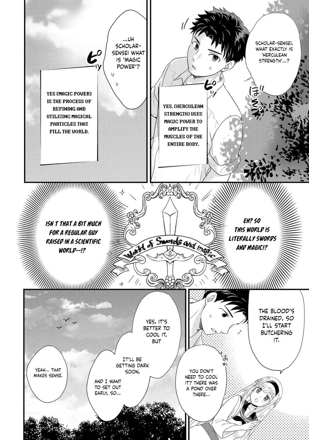 Isekai ni Kita Mitai dakedo Dou Sureba Yoi no Darou ~Shachiku SE no My Pace Boukenki~ Chapter 2 - Page 7
