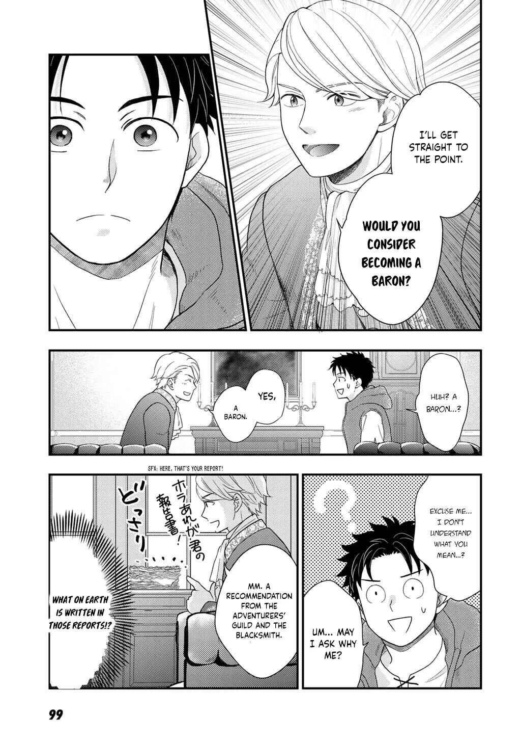 Isekai ni Kita Mitai dakedo Dou Sureba Yoi no Darou ~Shachiku SE no My Pace Boukenki~ Chapter 25 - Page 10