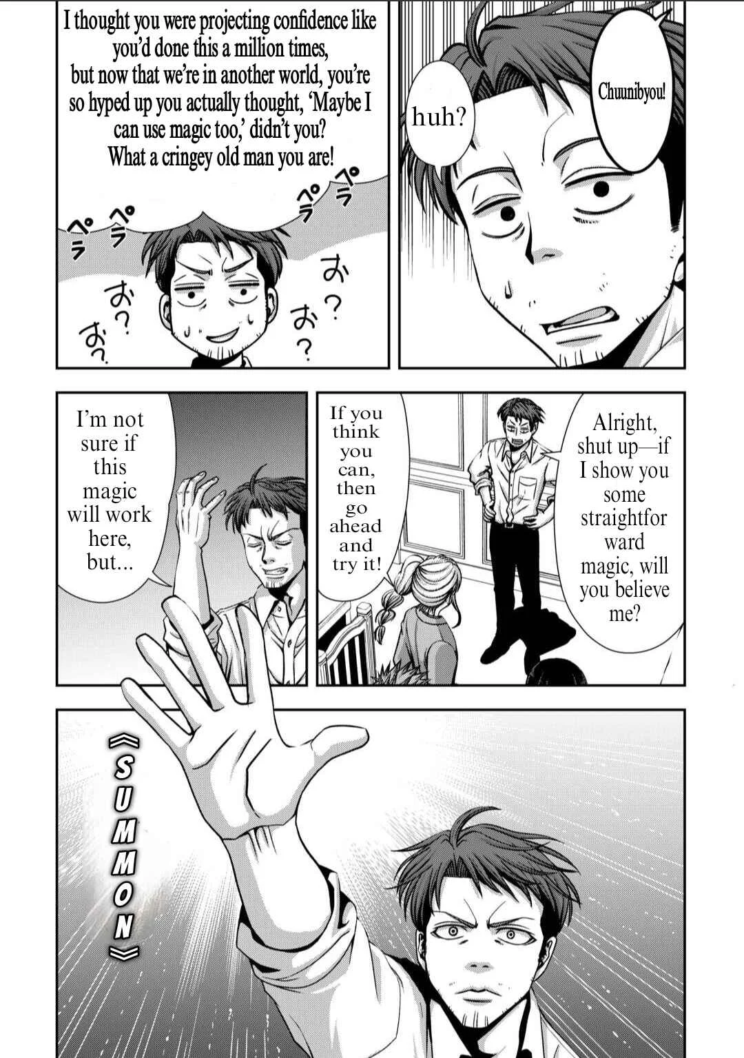 Isekai Nidome no Ossan, Dou Kangaete mo Koukousei Yuusha yori Tsuyoi Chapter 1 - Page 37