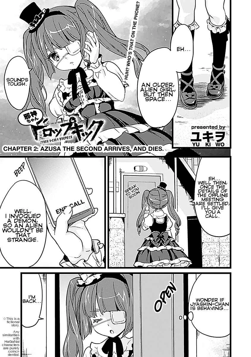 Jashin-chan Dropkick Chapter 2: Azusa the Second Arrives, and Dies - Page 1