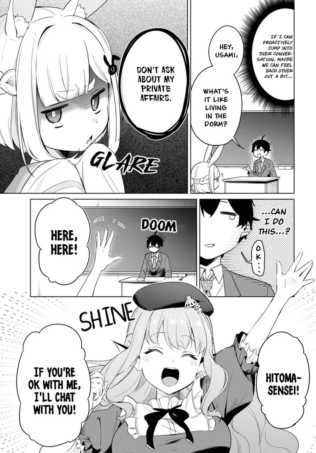 Jingai Kyoushitsu no Ningengirai Kyoushi - Hitoma-sensei, Watashi-tachi ni Ningen wo Oshiete Kuremasu ka......? Chapter 2 - Page 15