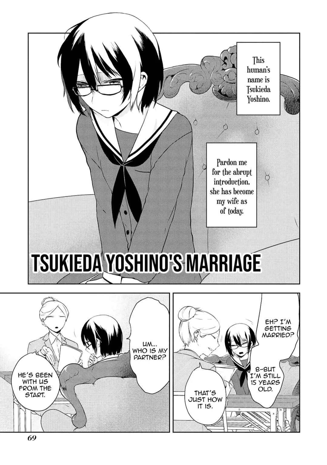 Jingai-san no Yome wa Inai Chapter 4: Tsukieda Yoshino's Marriage - Page 1