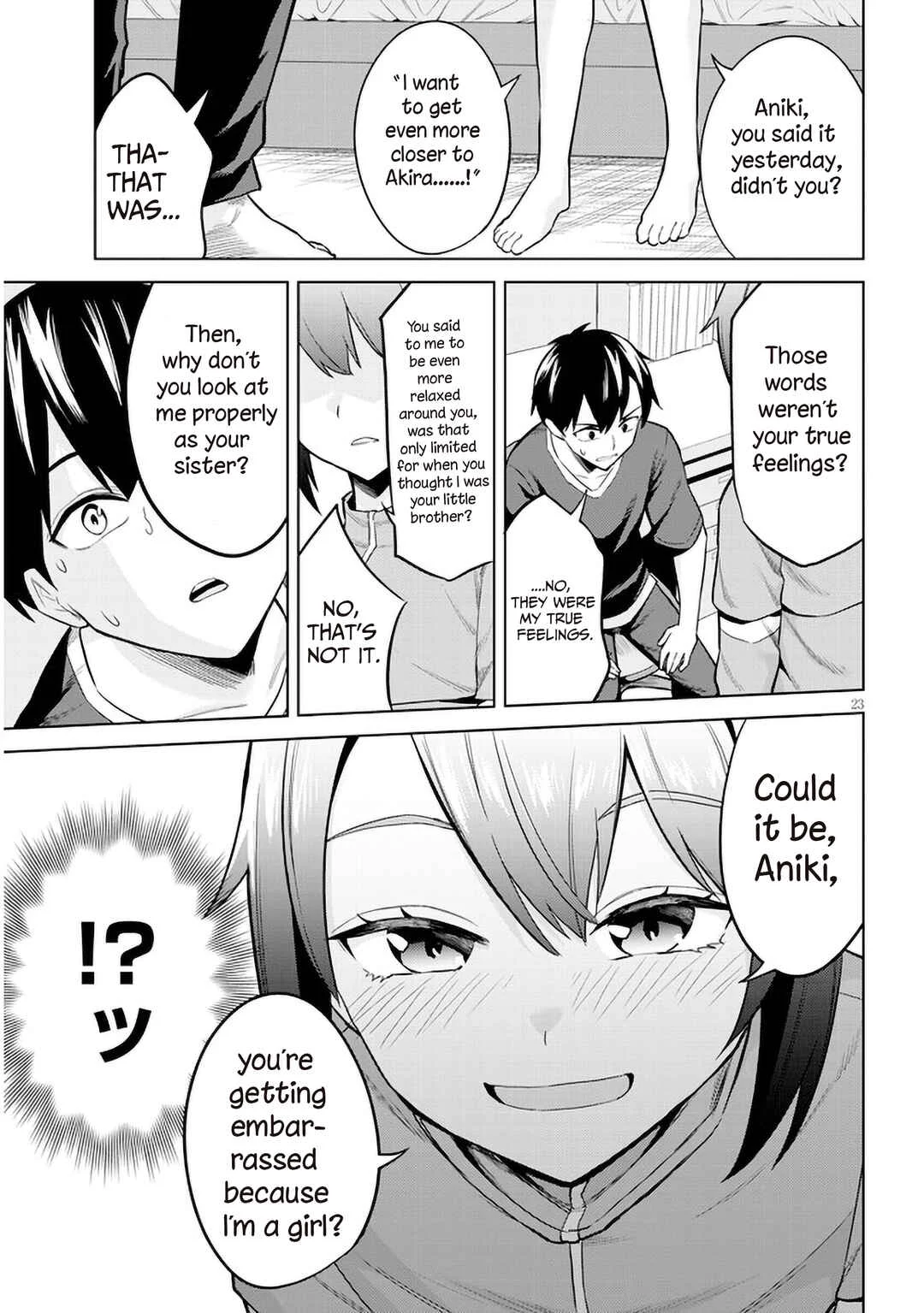 Jitsu wa Imouto deshita. ~Saikin Dekita Giri no Otouto no Kyorikan ga Yatara Chikai Wake~ Chapter 5 - Page 23