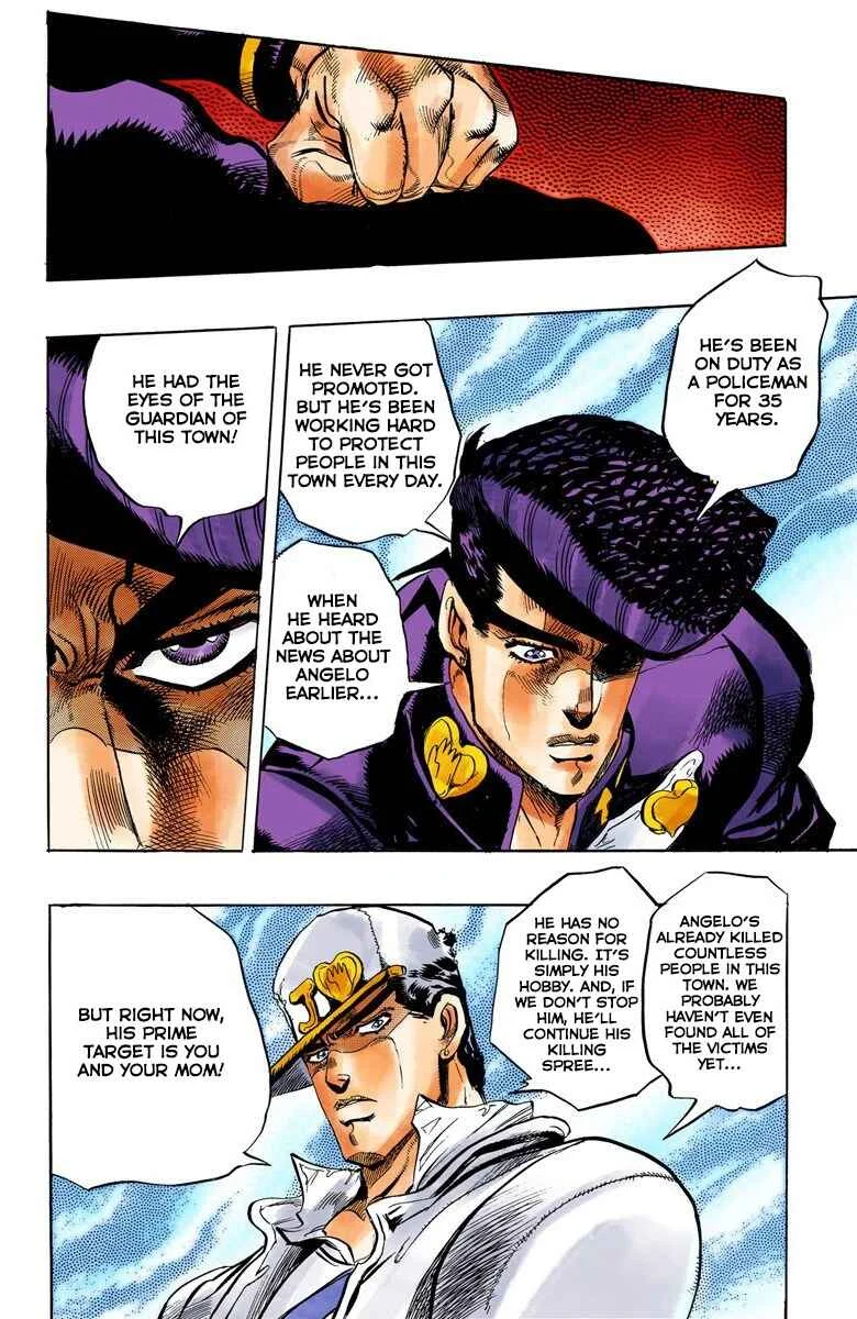 JoJo no Kimyou na Bouken: Part 4 - Diamond wa Kudakenai Color-ban Chapter 5: Josuke Higashikata Meets Angelo! - Part 2 - Page 18