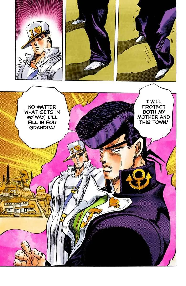 JoJo no Kimyou na Bouken: Part 4 - Diamond wa Kudakenai Color-ban Chapter 5: Josuke Higashikata Meets Angelo! - Part 2 - Page 19