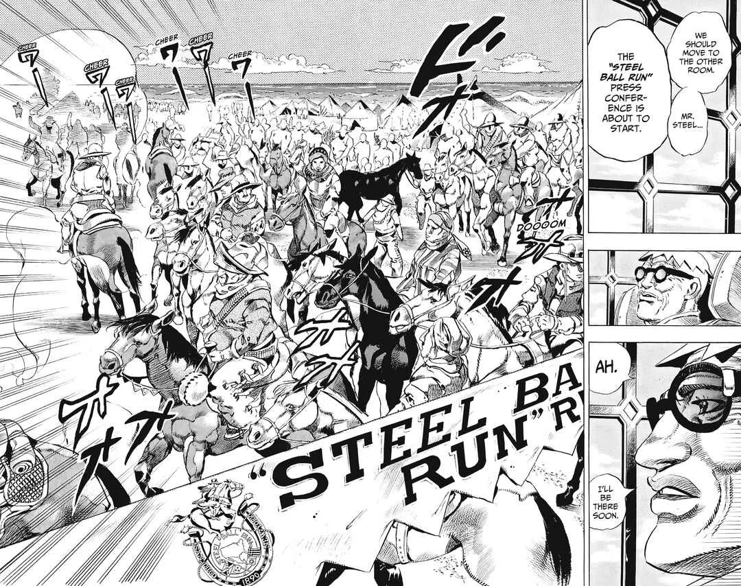 JoJo no Kimyou na Bouken: Part 7 - Steel Ball Run Chapter 1: The "Steel Ball Run" Press Conference - Page 29