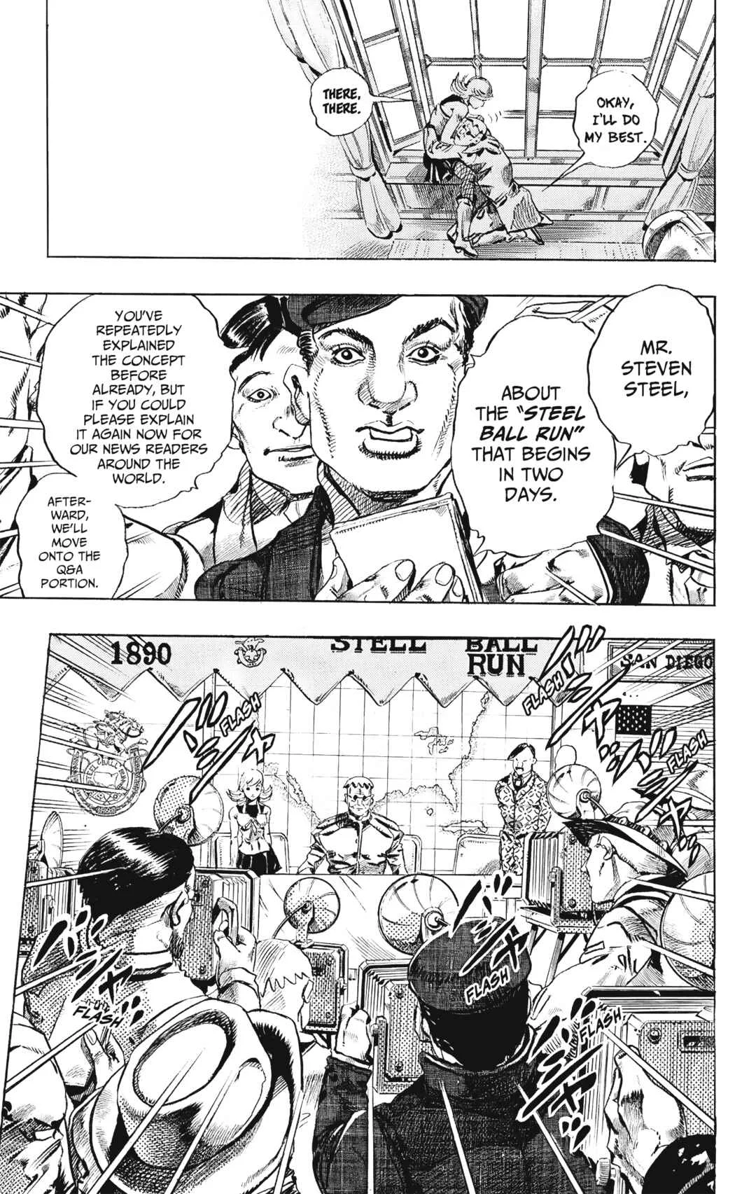 JoJo no Kimyou na Bouken: Part 7 - Steel Ball Run Chapter 1: The "Steel Ball Run" Press Conference - Page 32