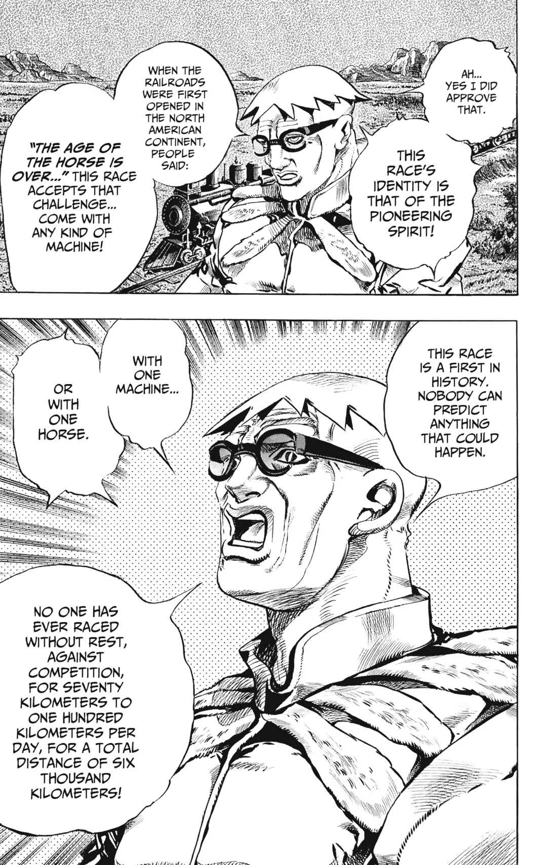 JoJo no Kimyou na Bouken: Part 7 - Steel Ball Run Chapter 1: The "Steel Ball Run" Press Conference - Page 35