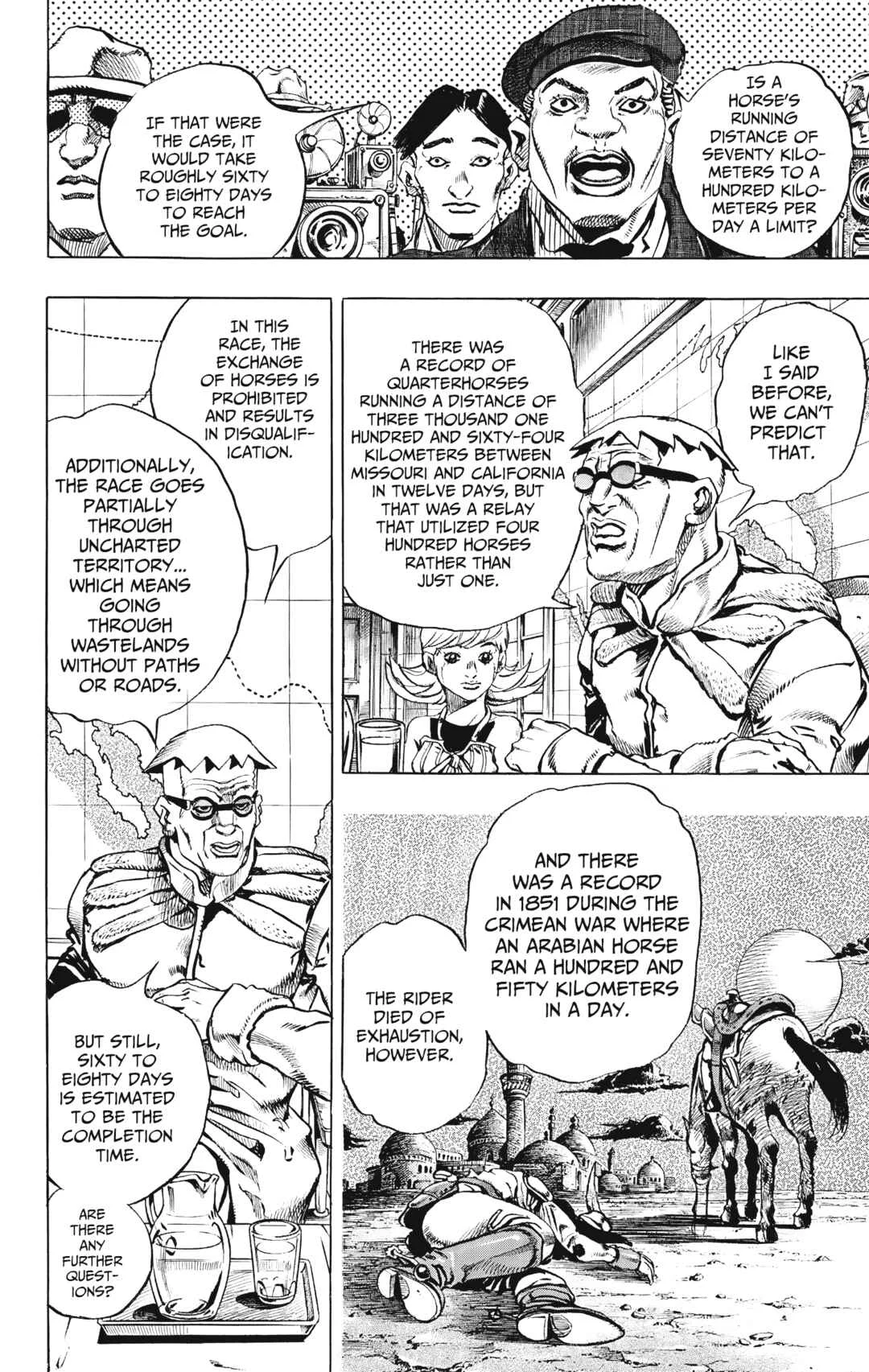 JoJo no Kimyou na Bouken: Part 7 - Steel Ball Run Chapter 1: The "Steel Ball Run" Press Conference - Page 36