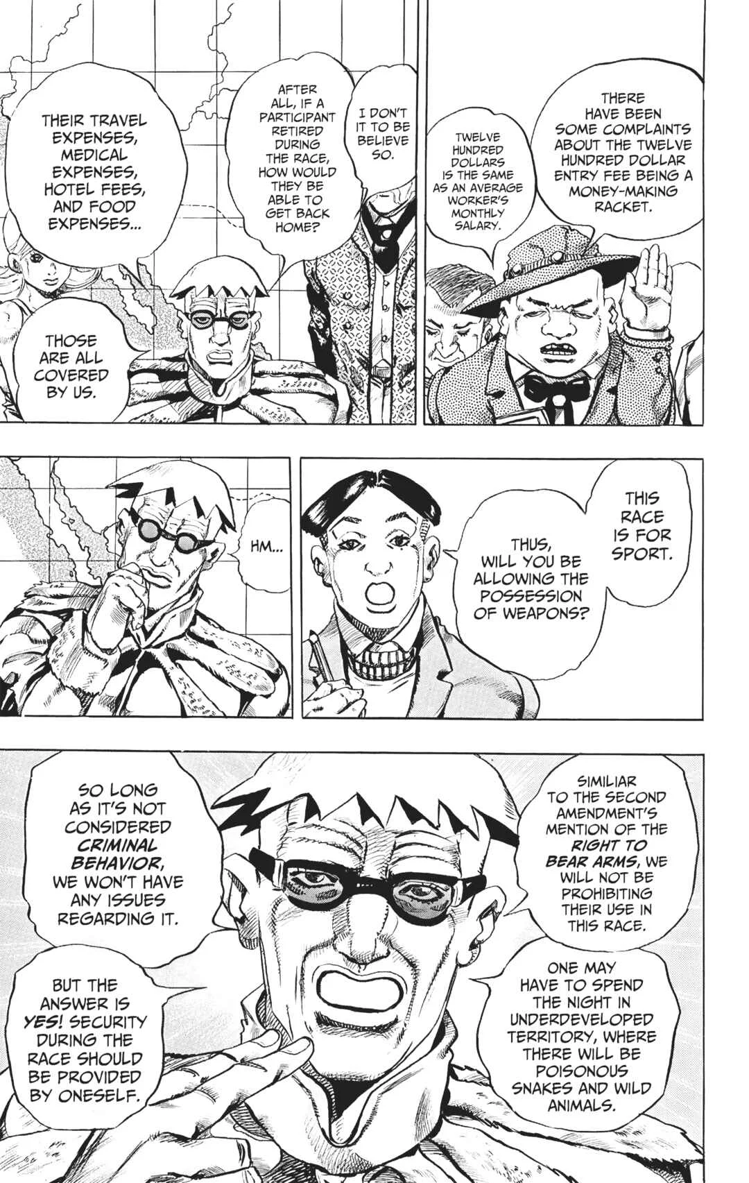 JoJo no Kimyou na Bouken: Part 7 - Steel Ball Run Chapter 1: The "Steel Ball Run" Press Conference - Page 37