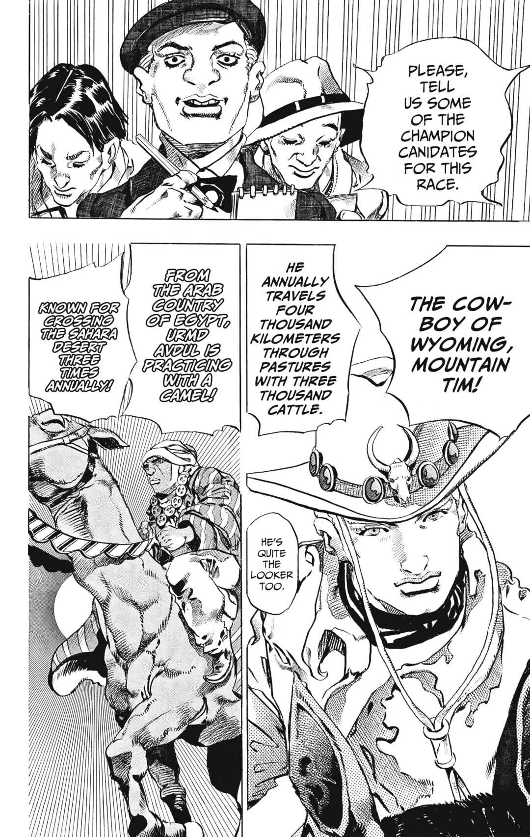 JoJo no Kimyou na Bouken: Part 7 - Steel Ball Run Chapter 1: The "Steel Ball Run" Press Conference - Page 38
