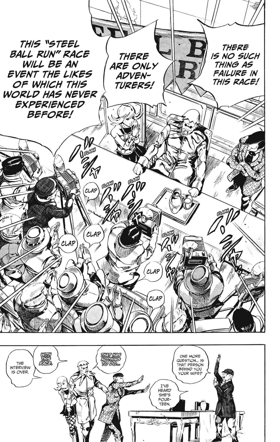 JoJo no Kimyou na Bouken: Part 7 - Steel Ball Run Chapter 1: The "Steel Ball Run" Press Conference - Page 41