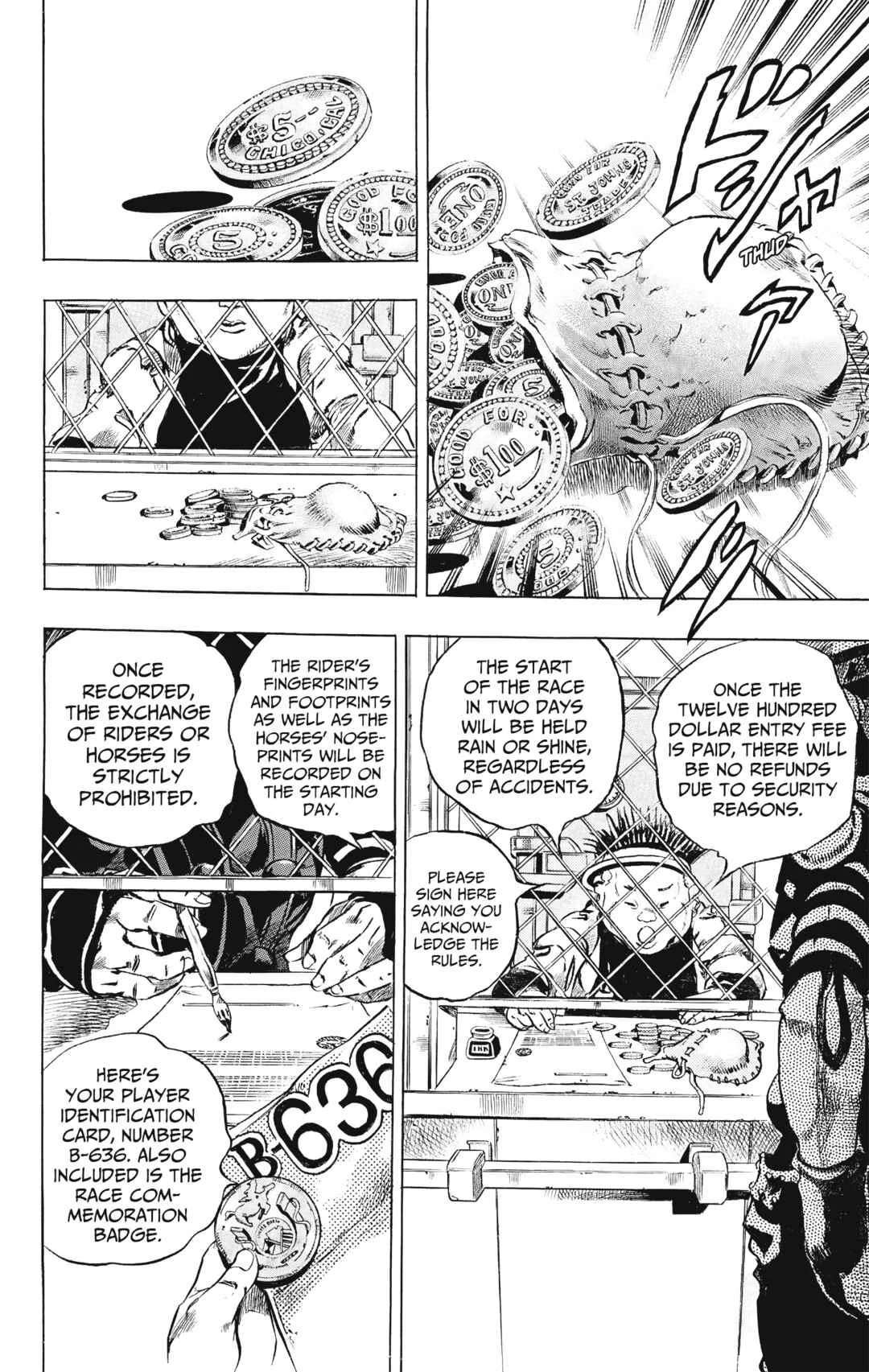 JoJo no Kimyou na Bouken: Part 7 - Steel Ball Run Chapter 1: The "Steel Ball Run" Press Conference - Page 42