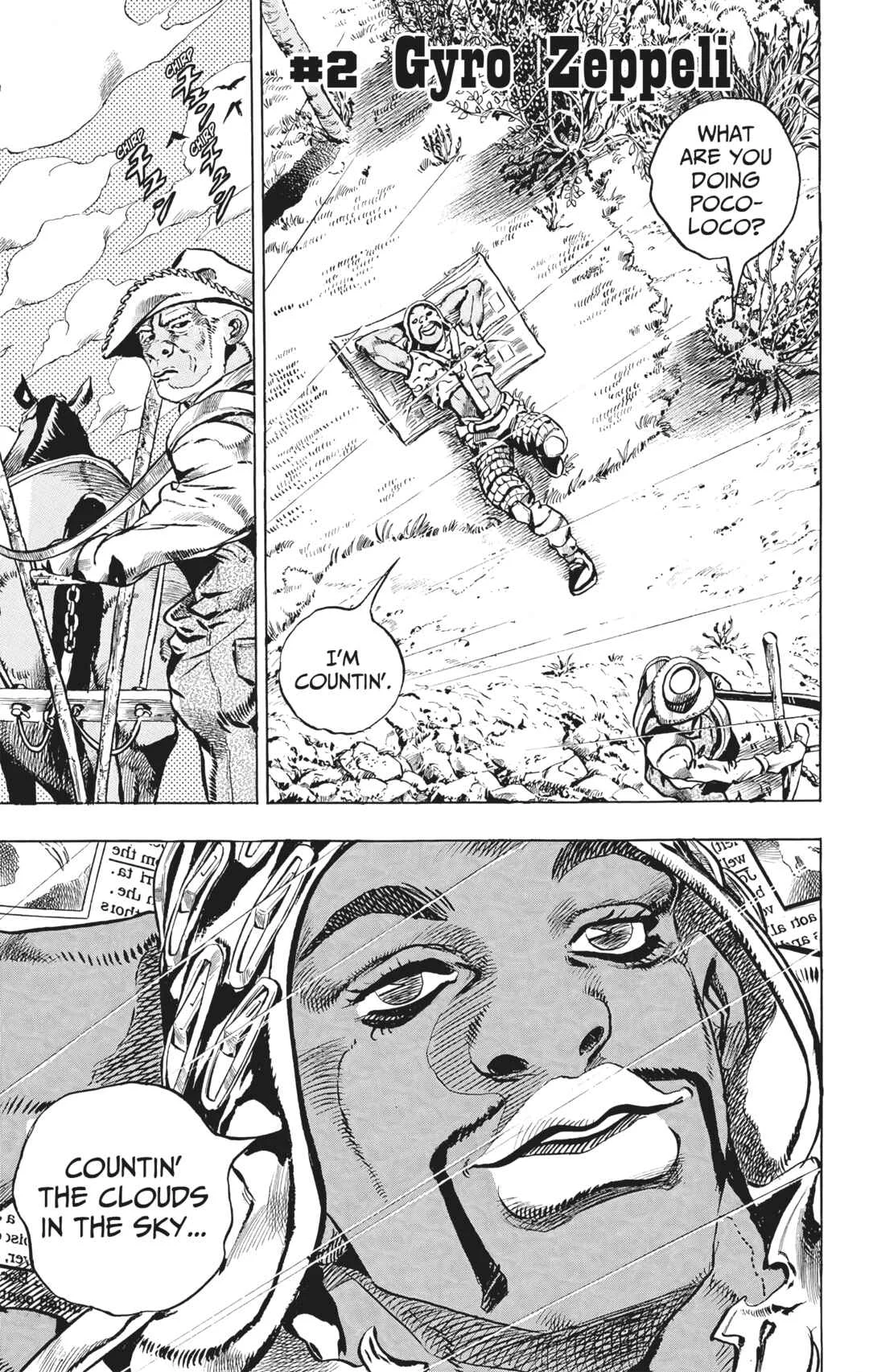 JoJo no Kimyou na Bouken: Part 7 - Steel Ball Run Chapter 2: Gyro Zeppeli - Page 1