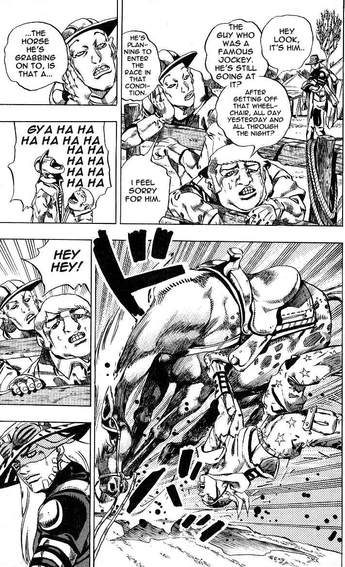 JoJo no Kimyou na Bouken: Part 7 - Steel Ball Run Chapter 4: September 25 1890 - 3 Hours to Start - Page 6