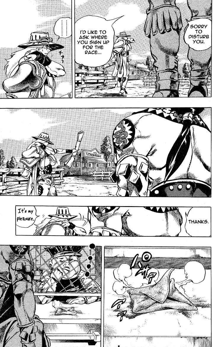 JoJo no Kimyou na Bouken: Part 7 - Steel Ball Run Chapter 4: September 25 1890 - 3 Hours to Start - Page 12