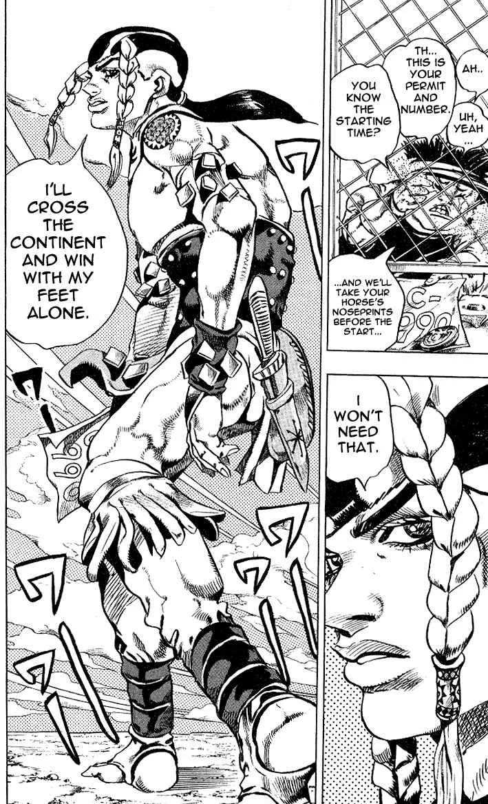JoJo no Kimyou na Bouken: Part 7 - Steel Ball Run Chapter 4: September 25 1890 - 3 Hours to Start - Page 15