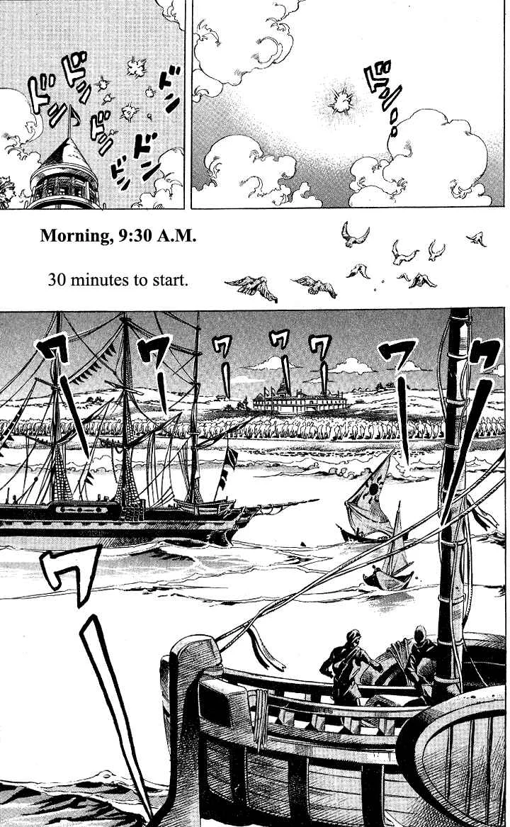 JoJo no Kimyou na Bouken: Part 7 - Steel Ball Run Chapter 4: September 25 1890 - 3 Hours to Start - Page 16