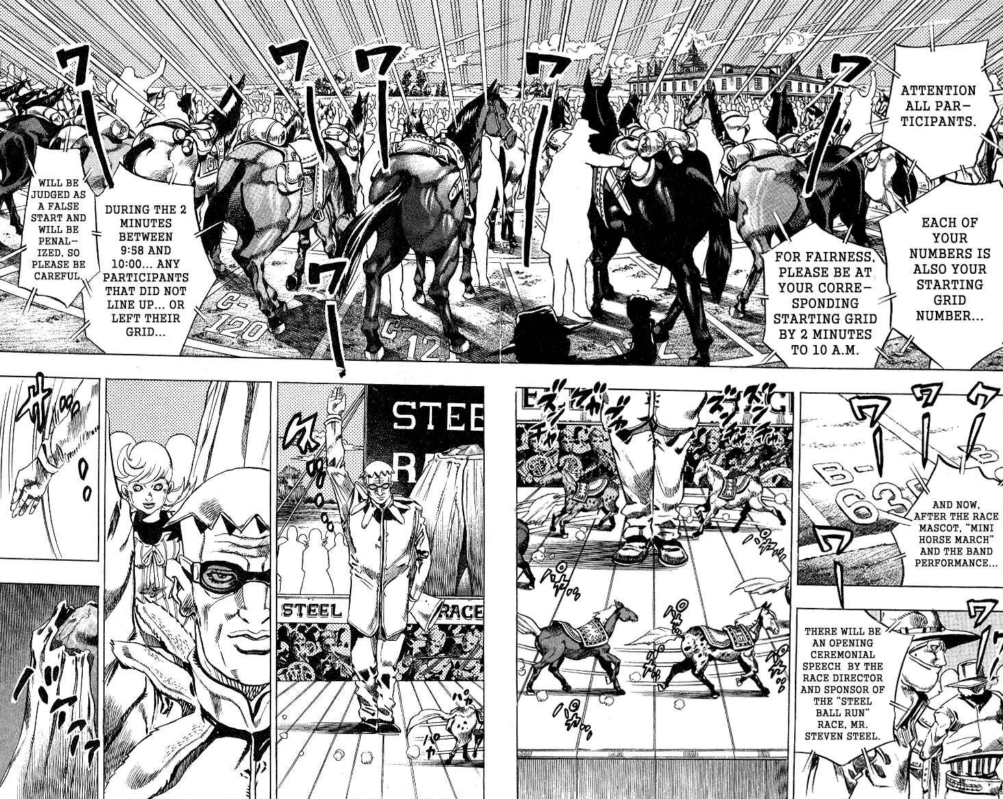 JoJo no Kimyou na Bouken: Part 7 - Steel Ball Run Chapter 4: September 25 1890 - 3 Hours to Start - Page 17