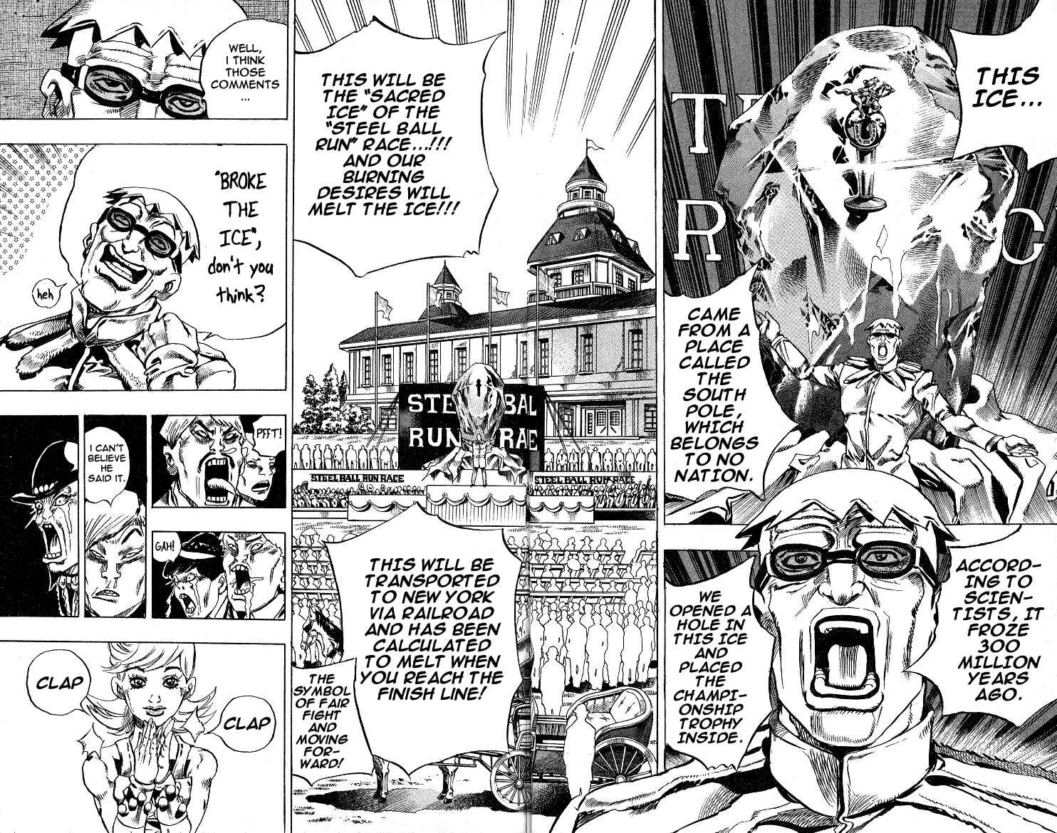 JoJo no Kimyou na Bouken: Part 7 - Steel Ball Run Chapter 4: September 25 1890 - 3 Hours to Start - Page 18