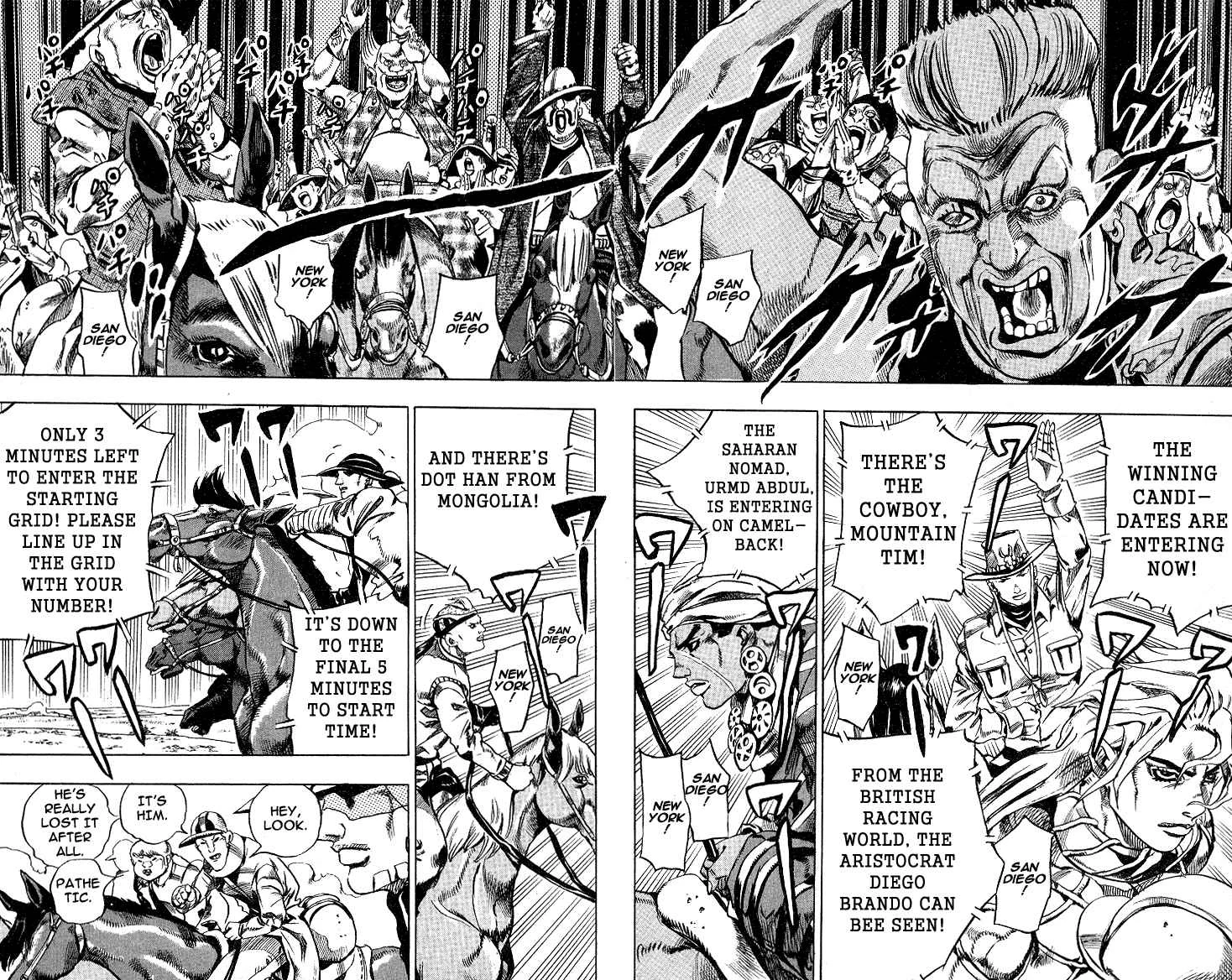 JoJo no Kimyou na Bouken: Part 7 - Steel Ball Run Chapter 4: September 25 1890 - 3 Hours to Start - Page 19