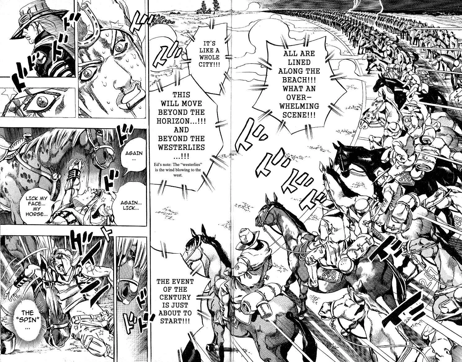 JoJo no Kimyou na Bouken: Part 7 - Steel Ball Run Chapter 4: September 25 1890 - 3 Hours to Start - Page 24