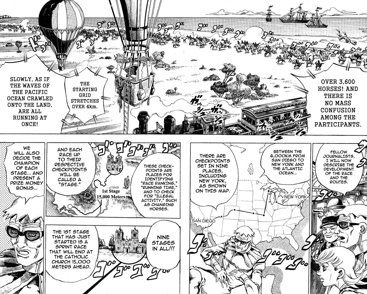 JoJo no Kimyou na Bouken: Part 7 - Steel Ball Run Chapter 5: 1st Stage 15,000 Meters - Page 3
