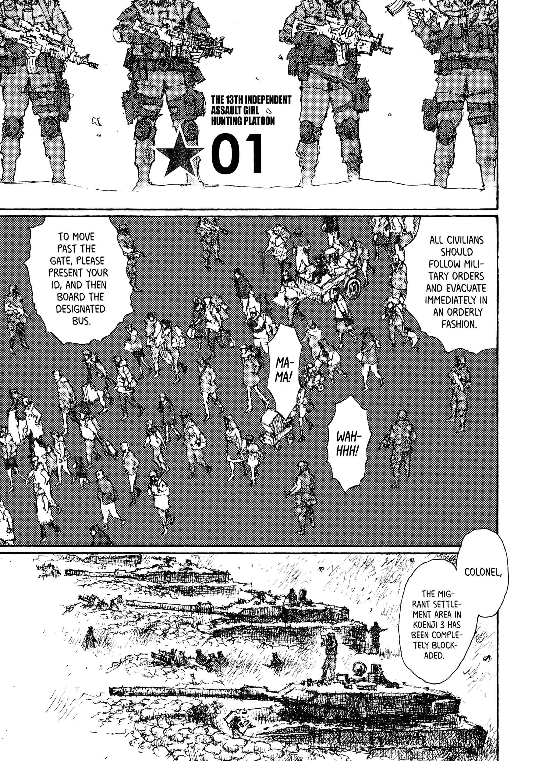 Joshi Kouhei Chapter 1: The 13th Independent Assault Girl Hunting Platoon 01 - Page 9